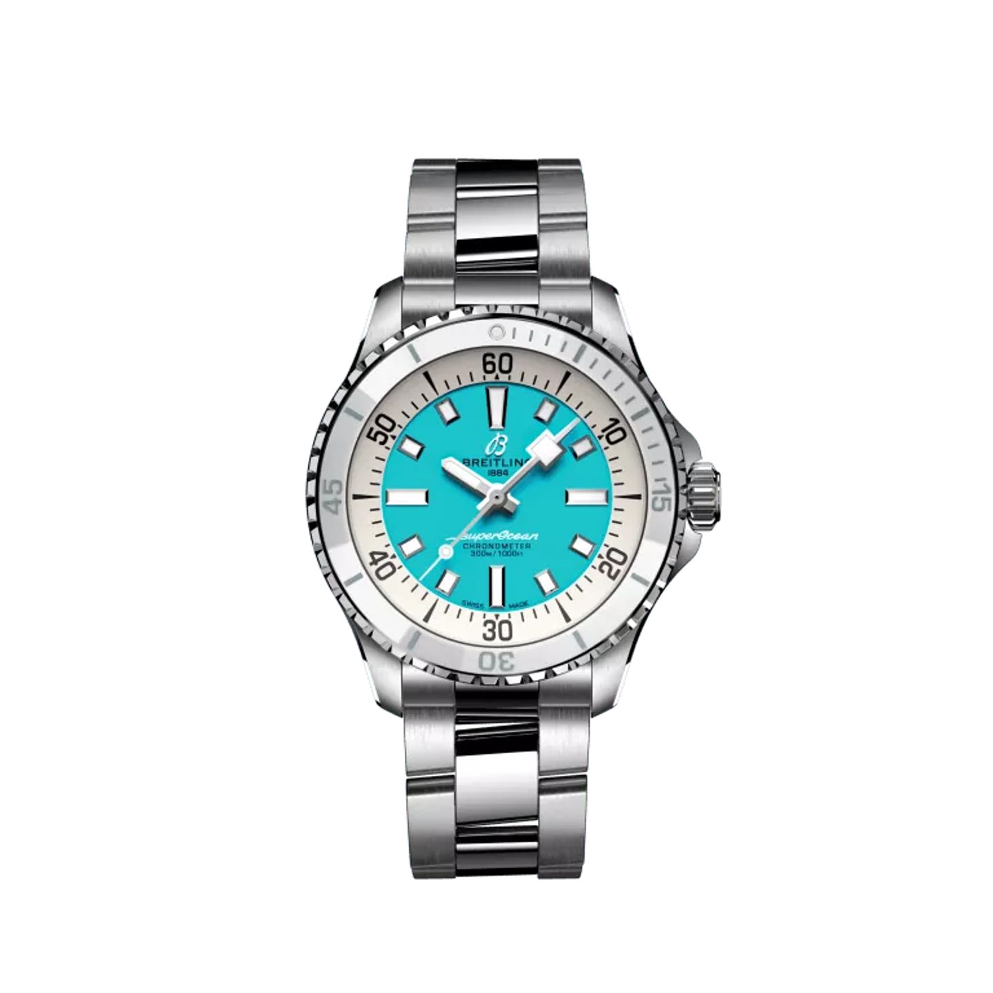 Breitling Superocean A17377211C1A1 (2024) - Turquoise wijzerplaat 36mm Staal (1/1)