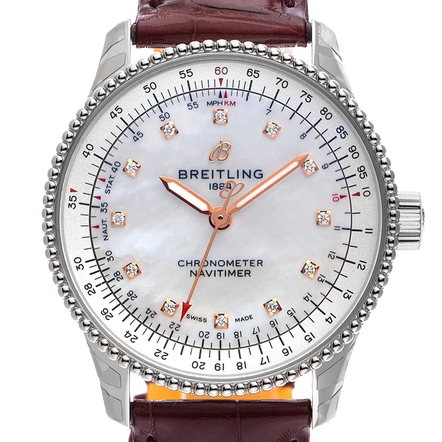 Breitling Navitimer A17395211A1P5 (2026) - White dial 35 mm Steel case (1/7)