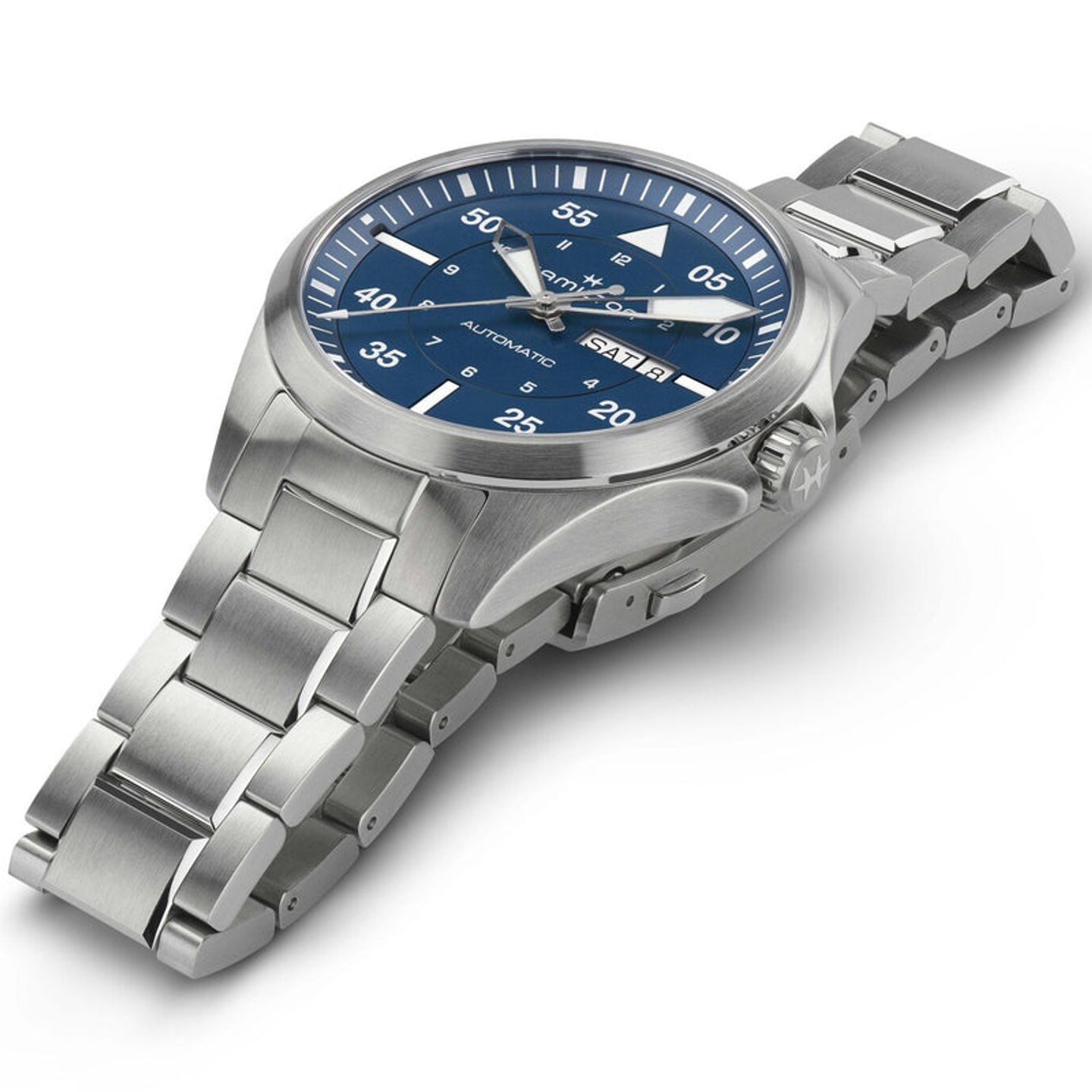 Hamilton Khaki Aviation H64635140 (2026) - Blauw wijzerplaat 42mm Staal (4/4)