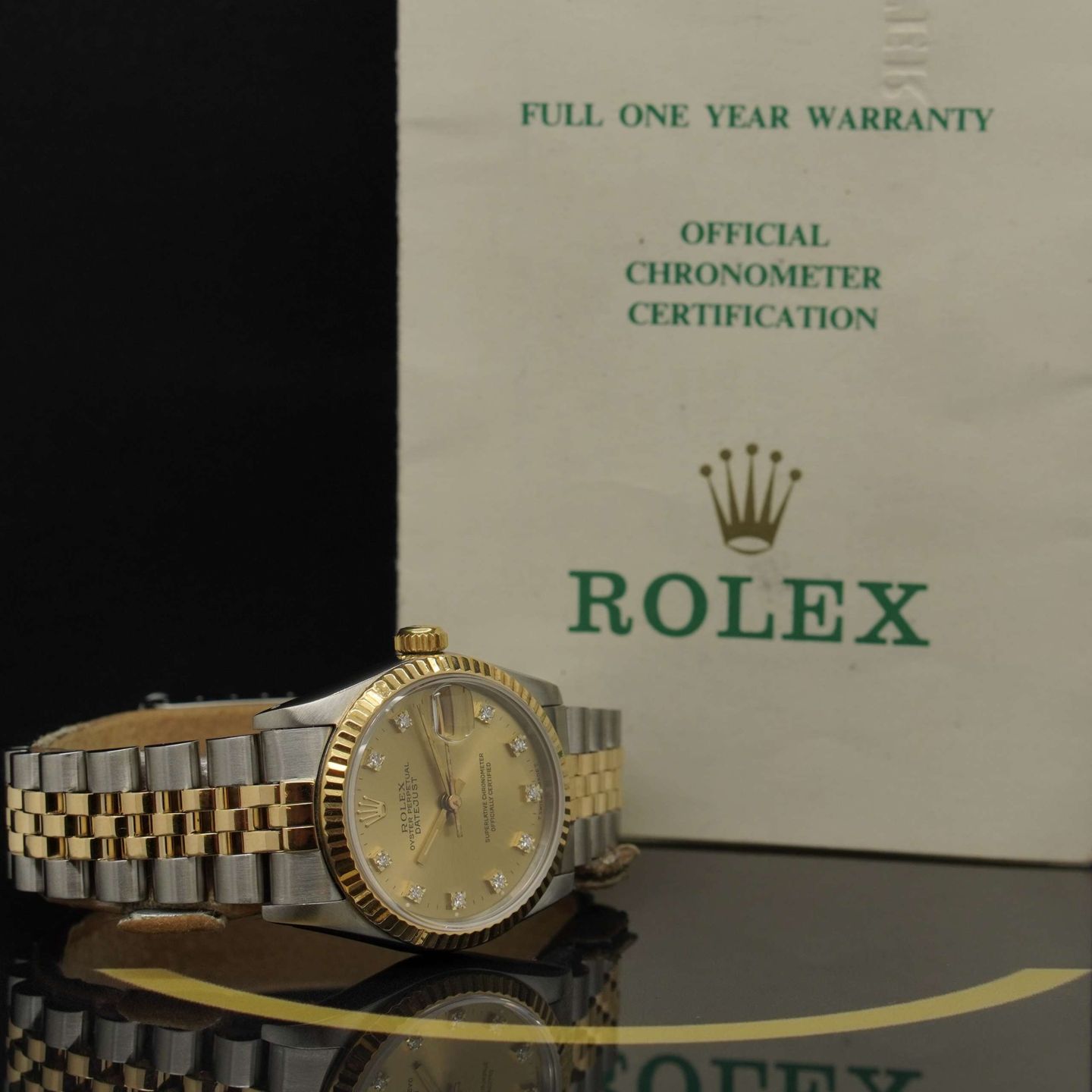 Rolex Datejust 31 68273 (1984) - Gold dial 31 mm Gold/Steel case (5/7)