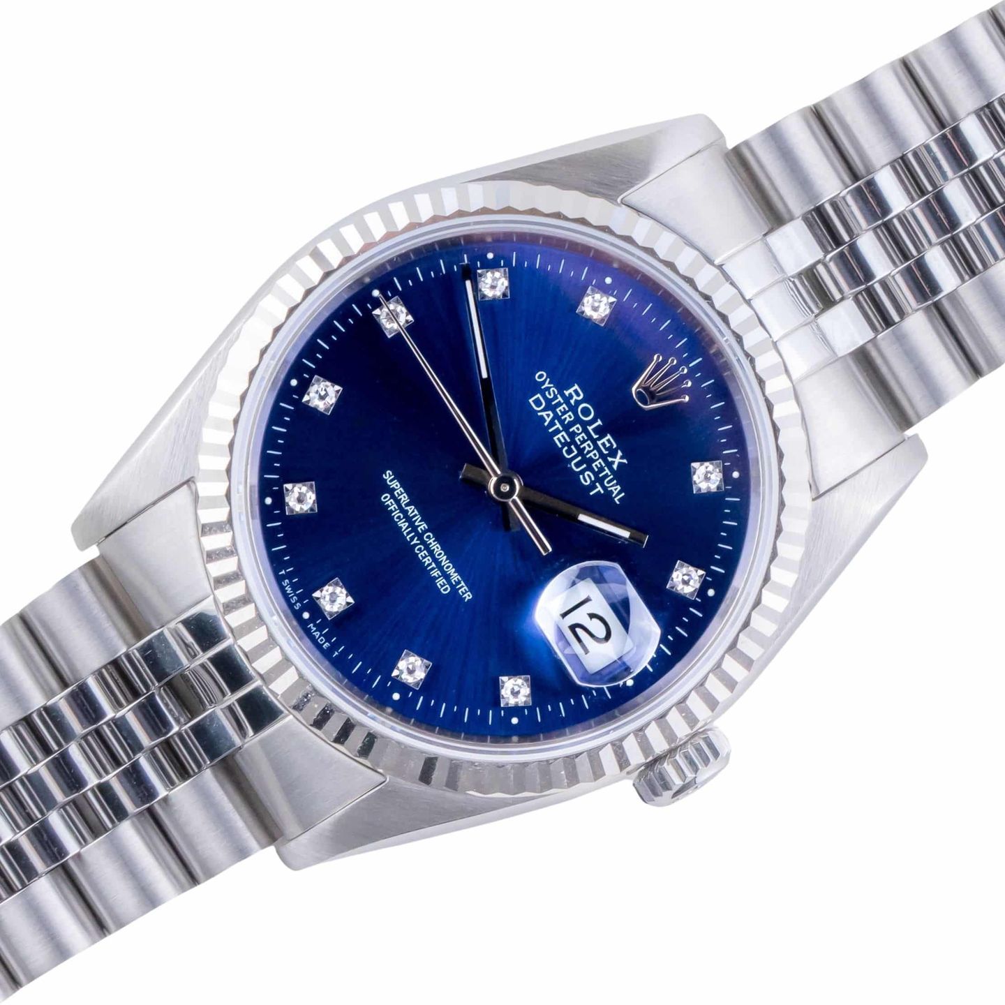 Rolex Datejust 36 16234 (1991) - Blue dial 36 mm Steel case (1/8)