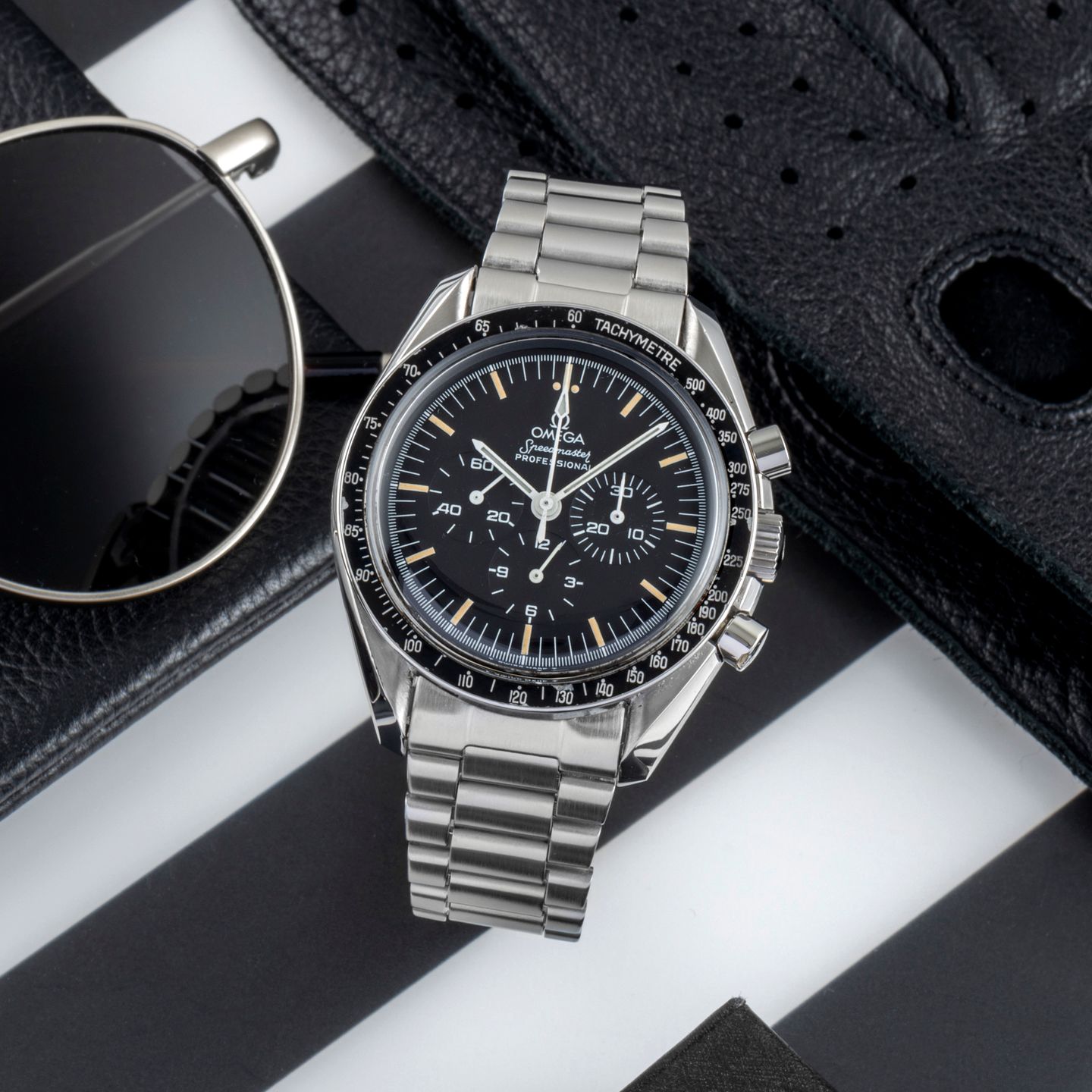 Omega Speedmaster Professional Moonwatch 3590.50.00 (1990) - Zwart wijzerplaat 42mm Staal (1/8)