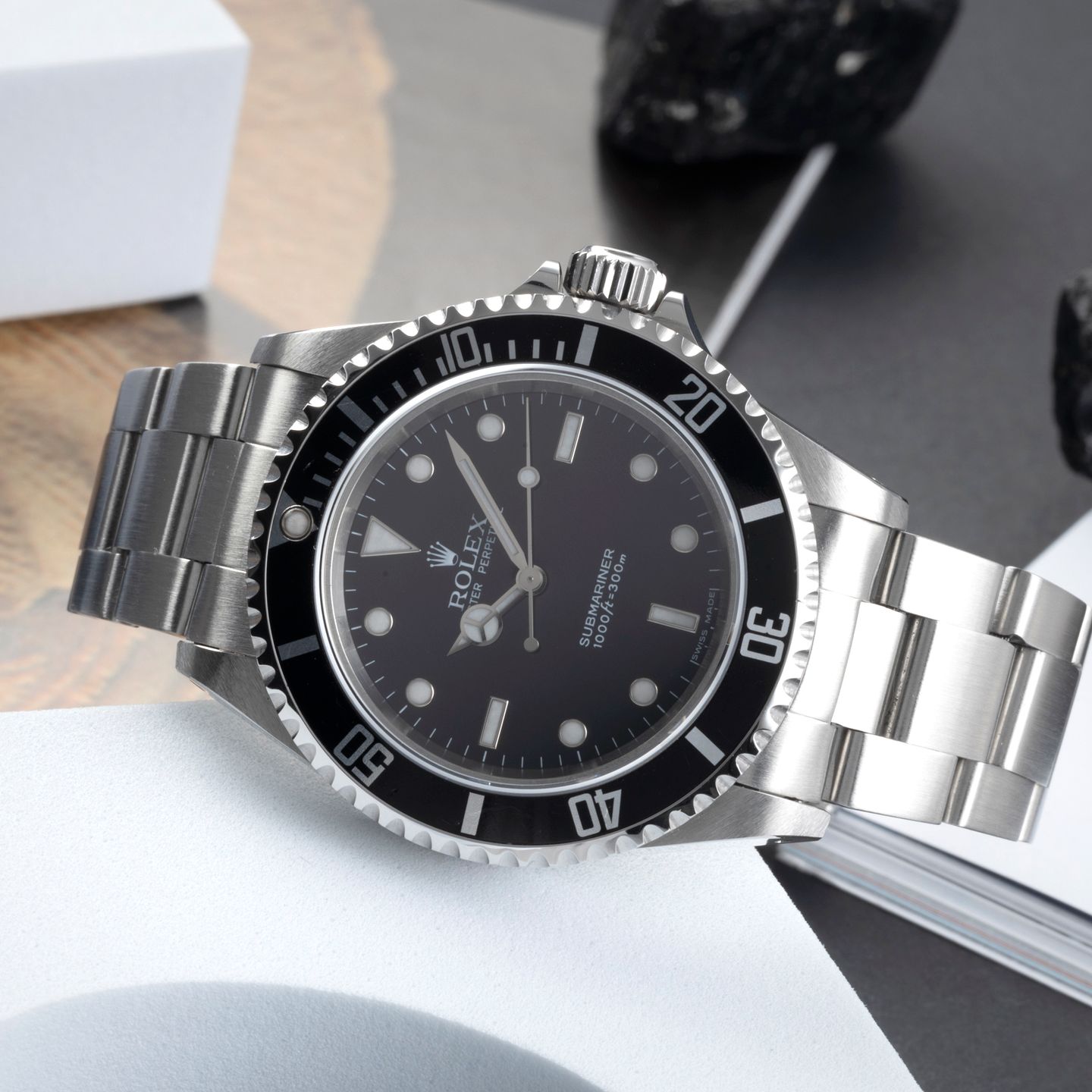 Rolex Submariner No Date 14060M (2007) - Zwart wijzerplaat 40mm Staal (2/8)