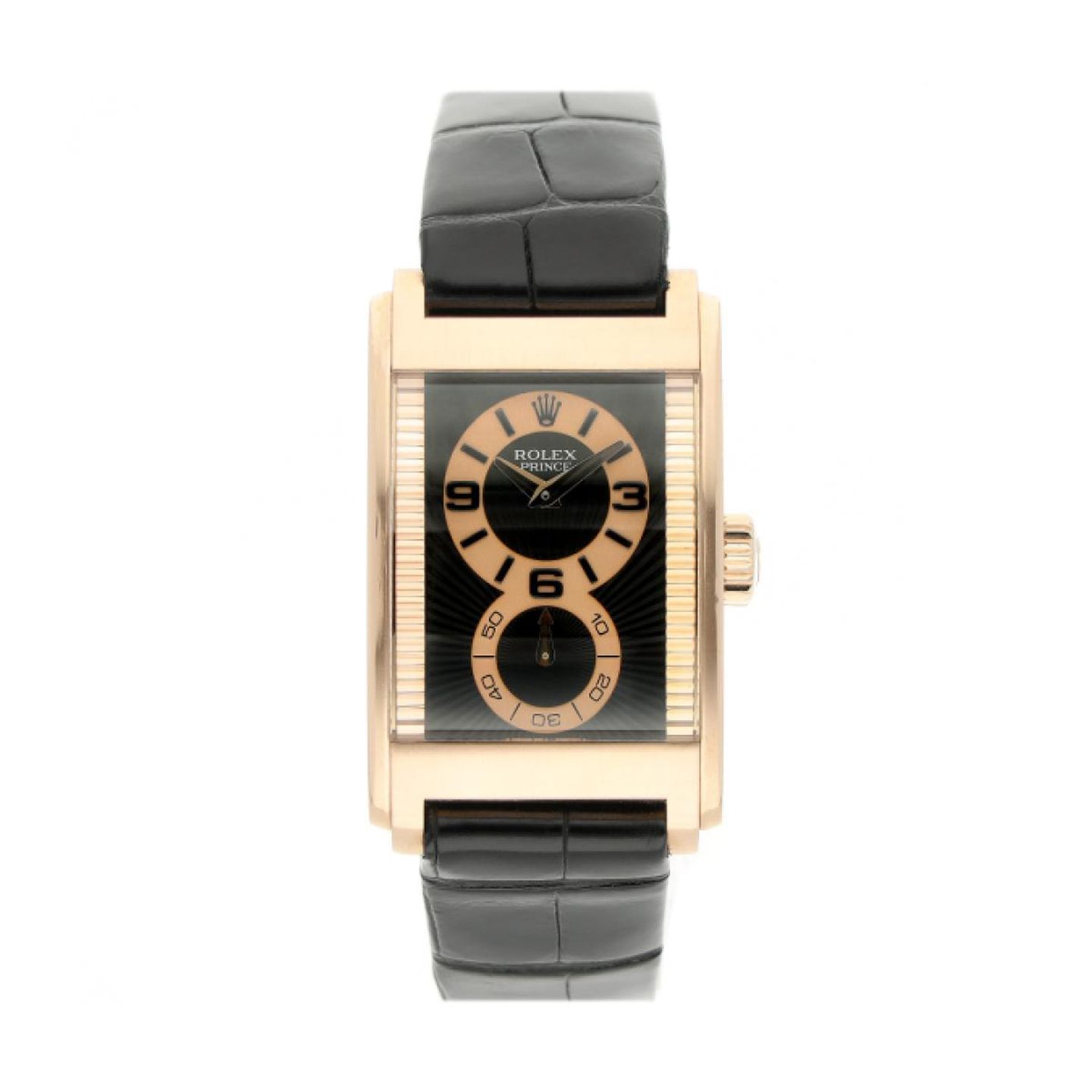 Rolex Cellini Prince 5442/5 (2009) - Black dial 28 mm Rose Gold case (1/5)