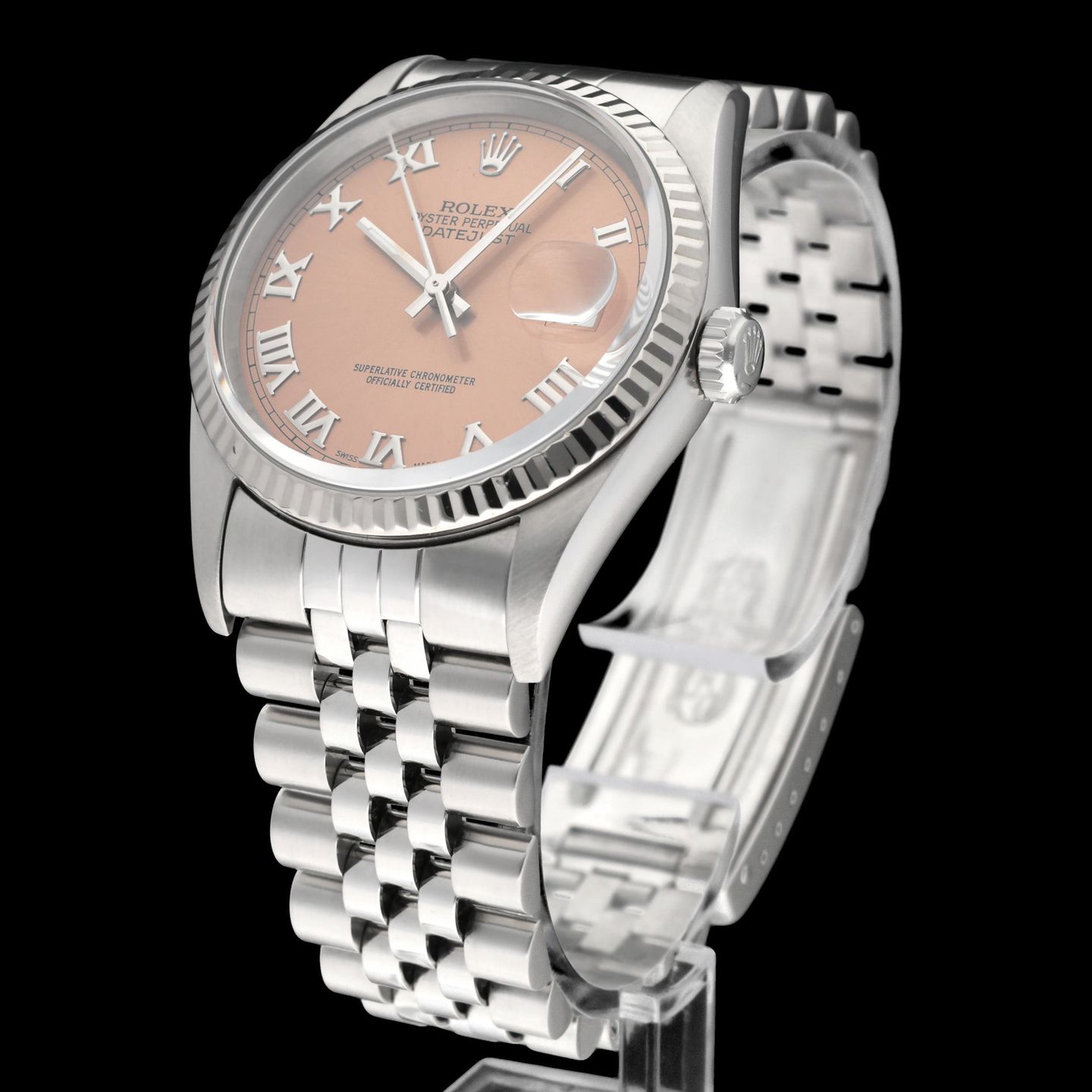 Rolex Datejust 36 16234 (1999) - Pink dial 36 mm Steel case (4/8)