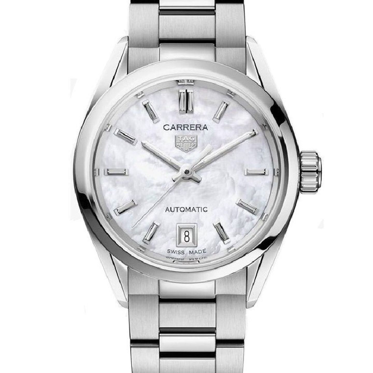 TAG Heuer Carrera Lady WBN2410.BA0621 (2023) - White dial 29 mm Steel case (1/3)