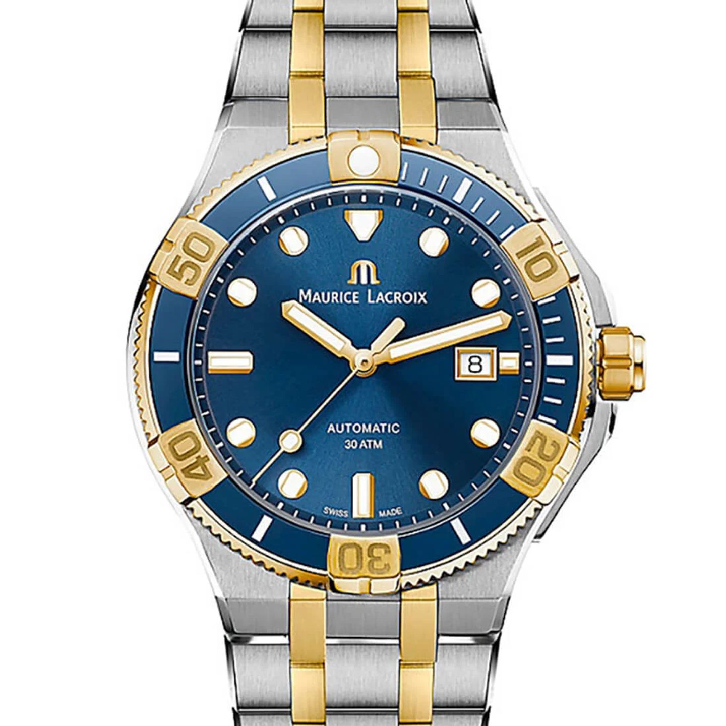 Maurice Lacroix Aikon AI6058-SY013-430-1 (2024) - Blauw wijzerplaat 43mm Staal (2/3)