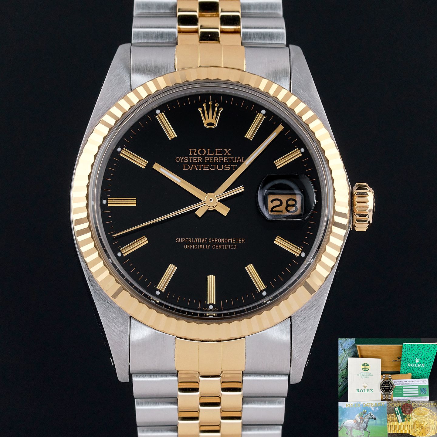 Rolex Datejust 36 16013 (1986) - 36mm Goud/Staal (1/8)