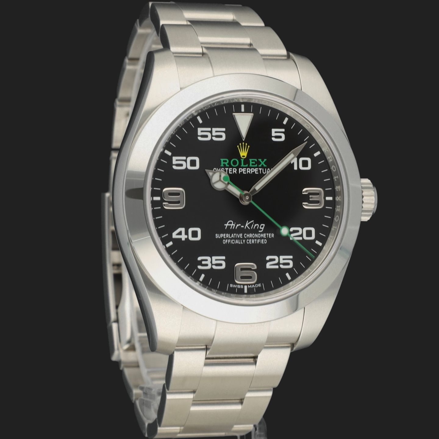 Rolex Air-King 116900 (2021) - Black dial 40 mm Steel case (4/7)