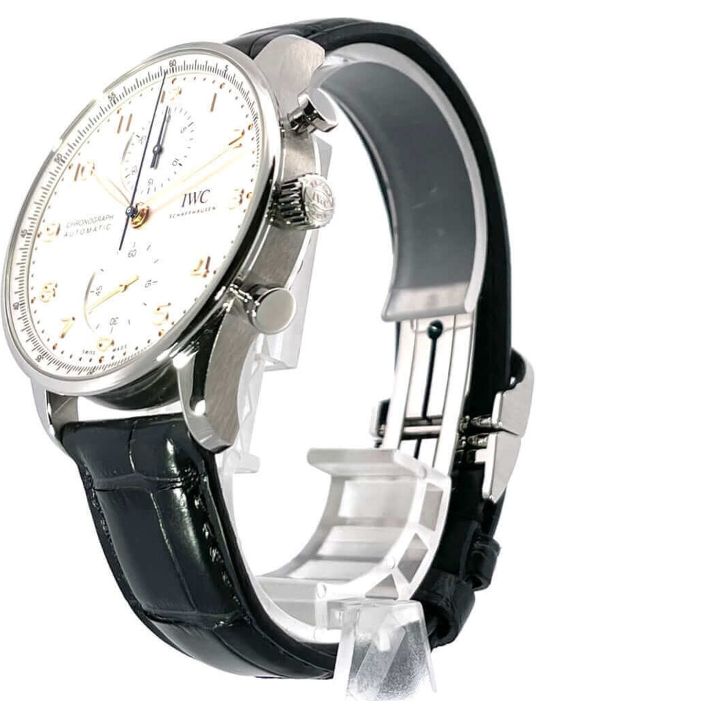 IWC Portuguese Chronograph IW371604 (2025) - Silver dial 41 mm Steel case (3/8)