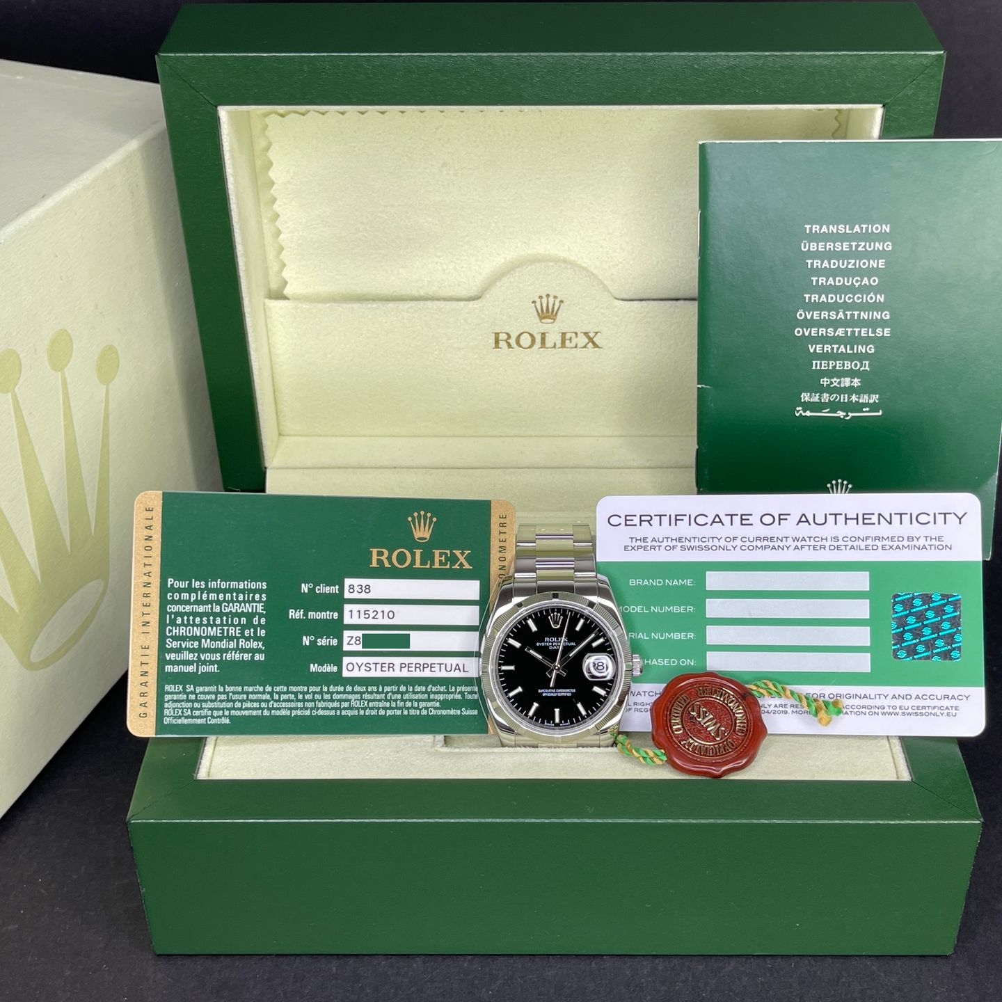 Rolex Oyster Perpetual Date 115210 (2007) - 34mm Staal (2/7)