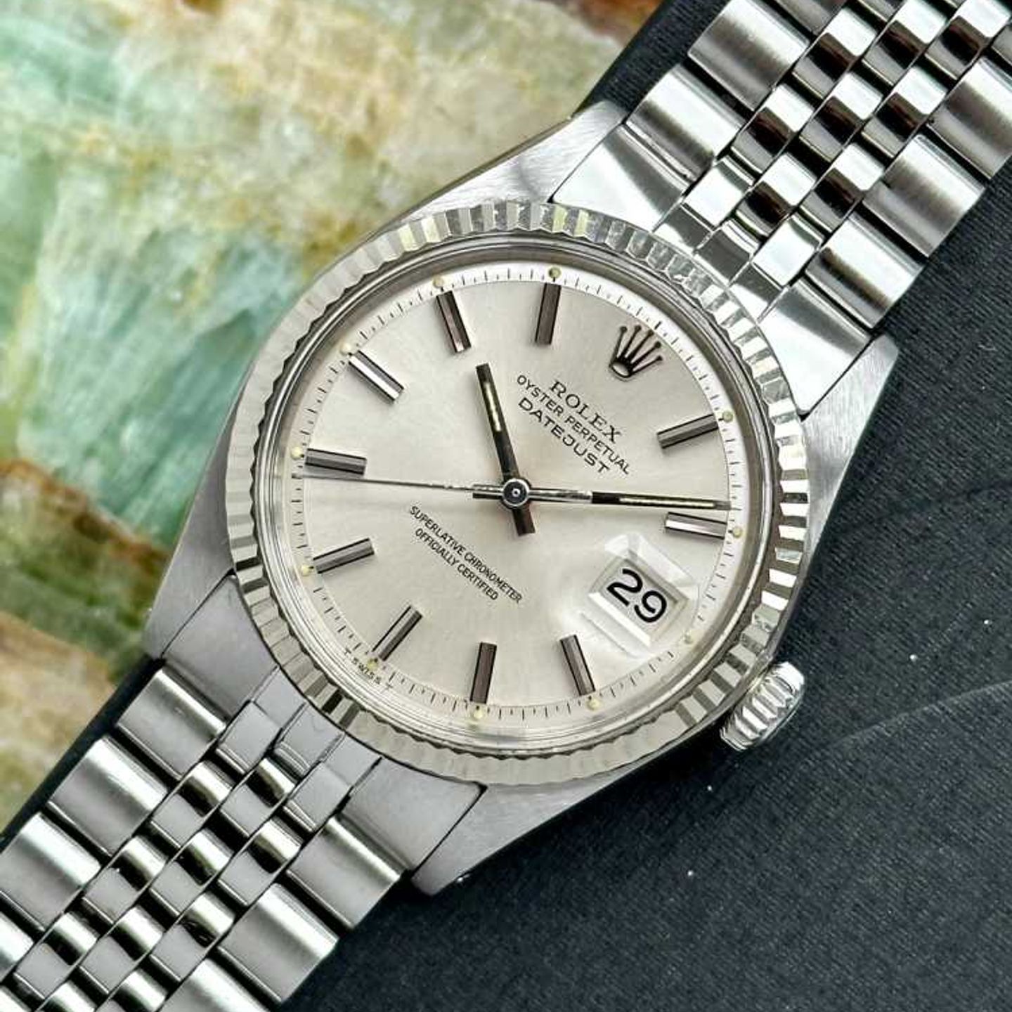 Rolex Datejust 1601 (1973) - Silver dial 36 mm Steel case (3/8)