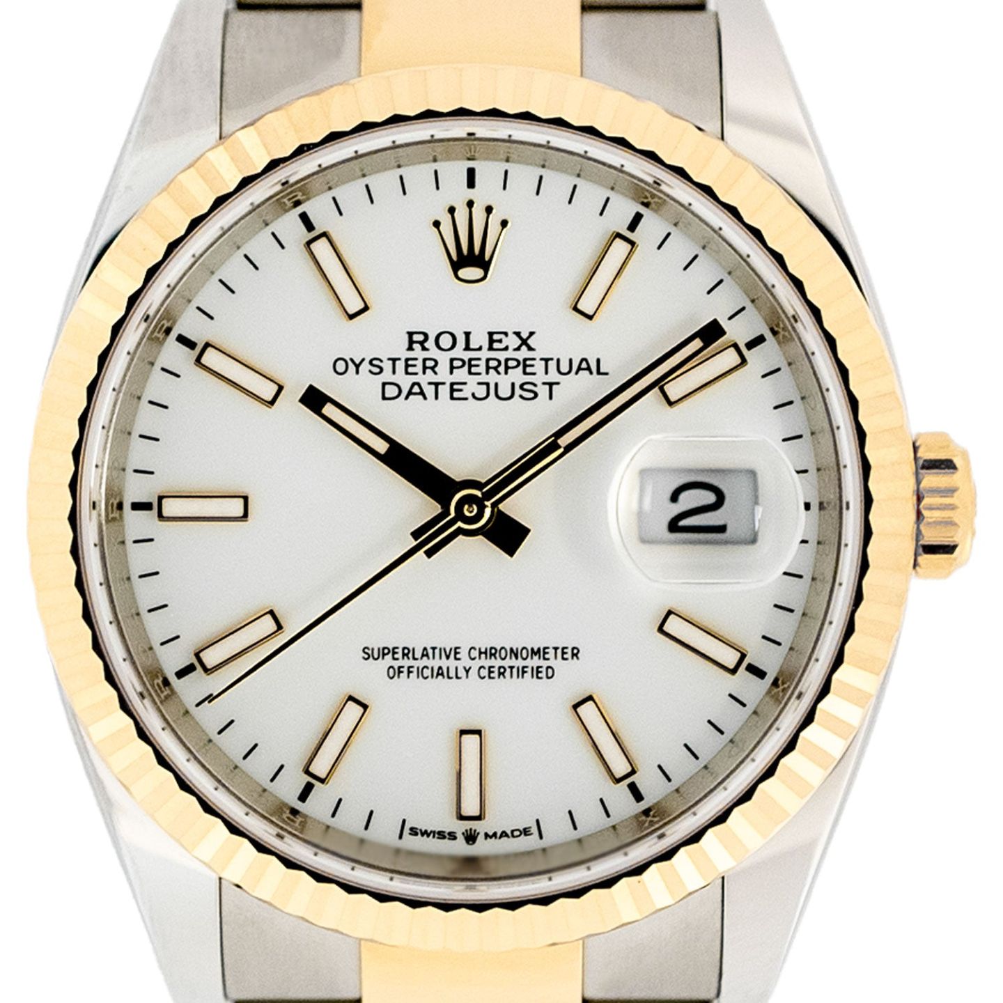 Rolex Datejust 36 126233 (2024) - Wit wijzerplaat 36mm Goud/Staal (2/5)