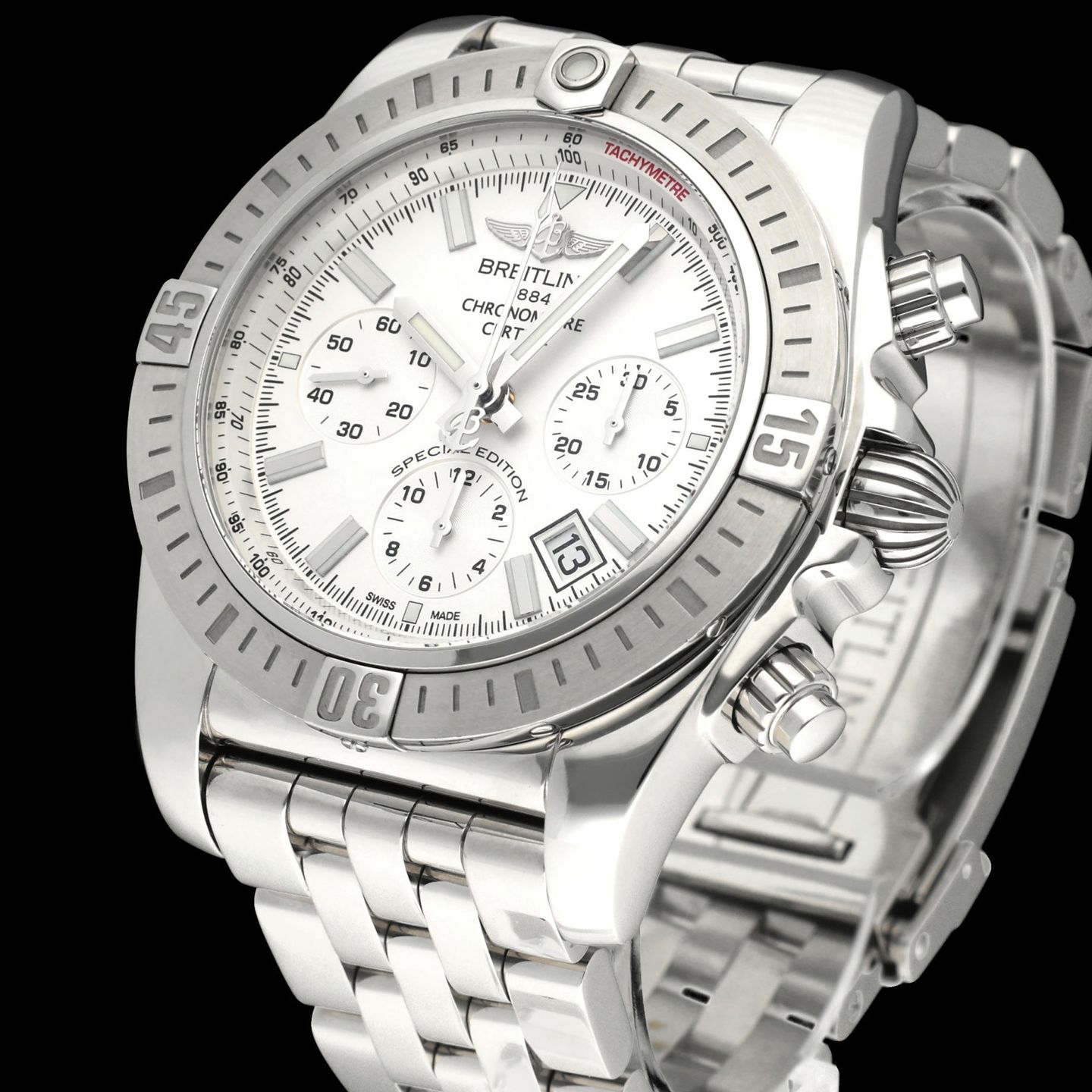 Breitling Chronomat 44 AB0115 (2019) - Silver dial 44 mm Steel case (7/8)