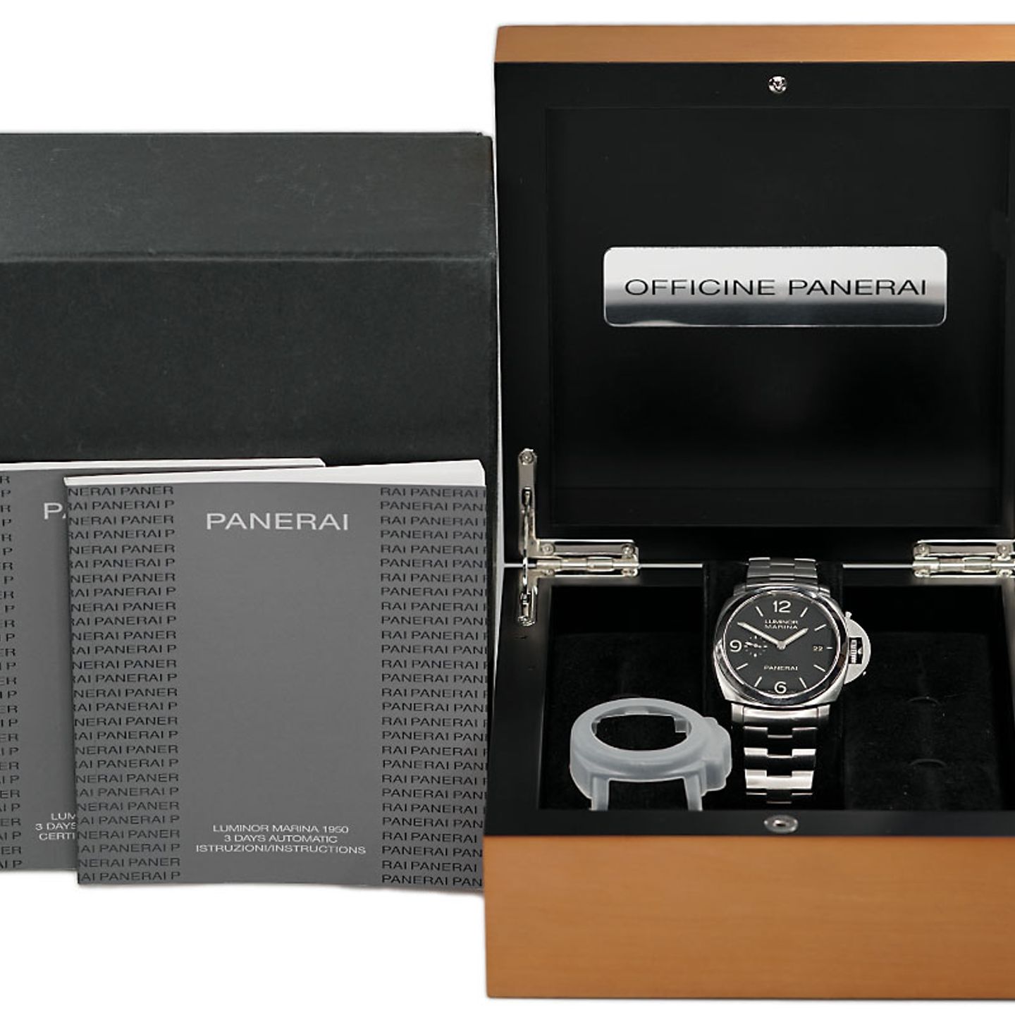 Panerai Luminor Marina 1950 3 Days Automatic PAM00328 (2015) - Black dial 44 mm Steel case (6/6)