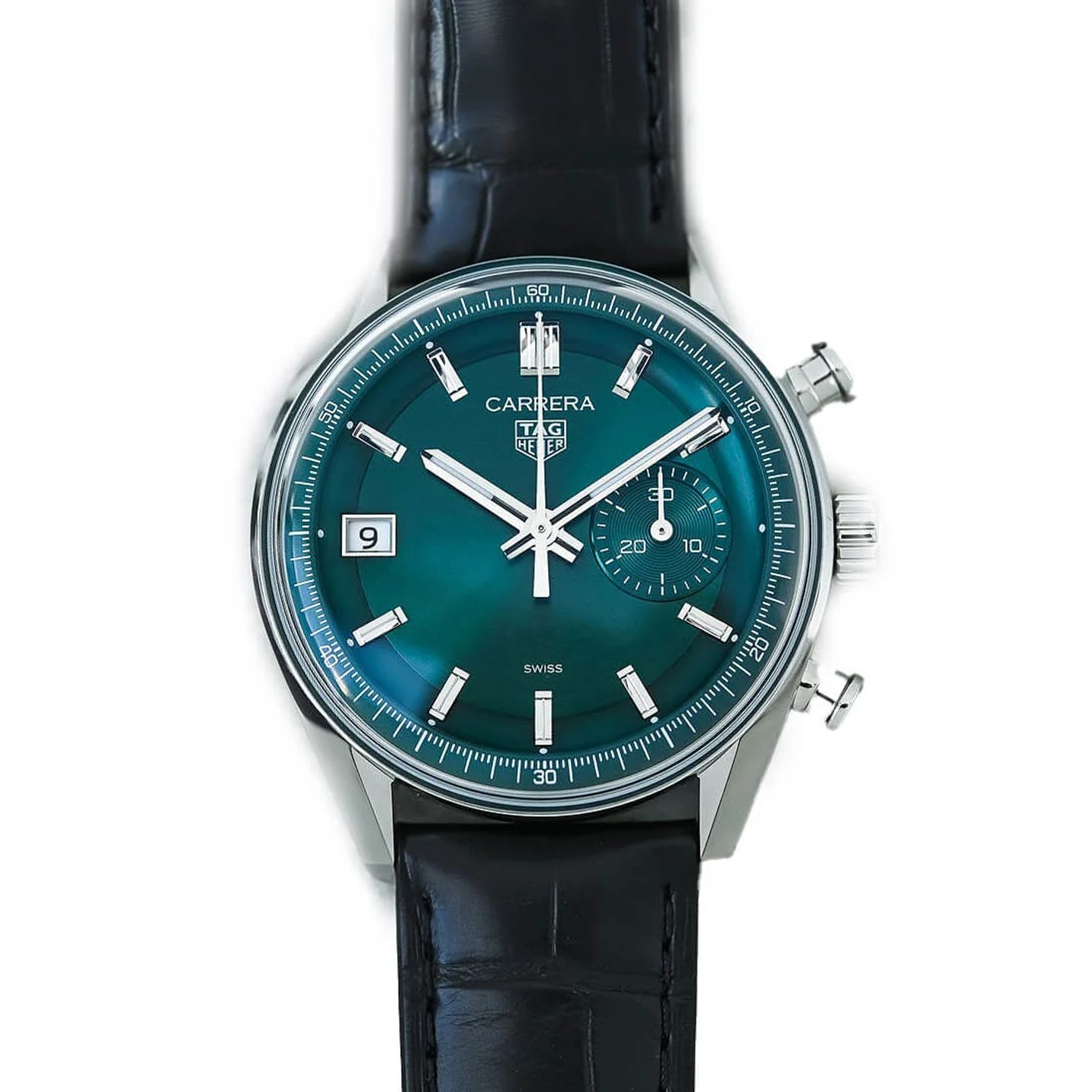 TAG Heuer Carrera CBS2211.FC6545 (2024) - Groen wijzerplaat 39mm Staal (1/2)