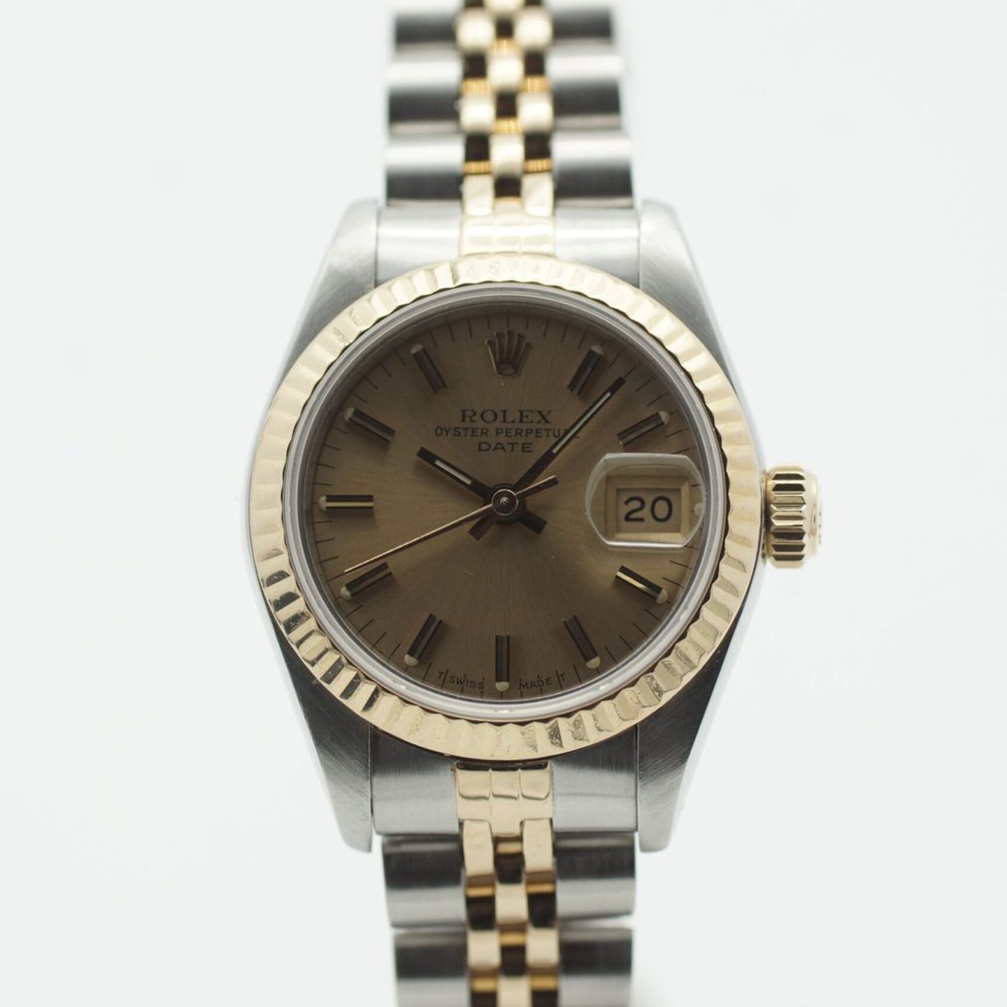 Rolex Lady-Datejust 69173 (1986) - Champagne dial 26 mm Gold/Steel case (2/8)