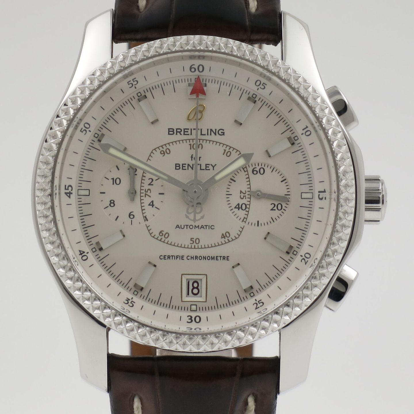 Breitling Bentley Mark VI P26362 (2008) - Wit wijzerplaat 42mm Staal (1/4)