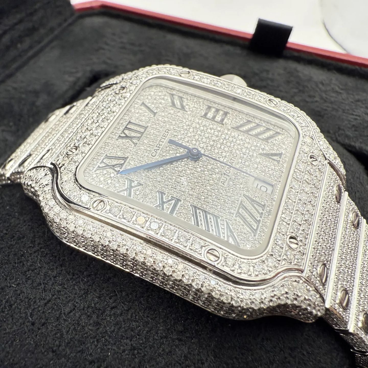 Cartier Santos WSSA0018 (2020) - Zilver wijzerplaat 40mm Staal (7/8)