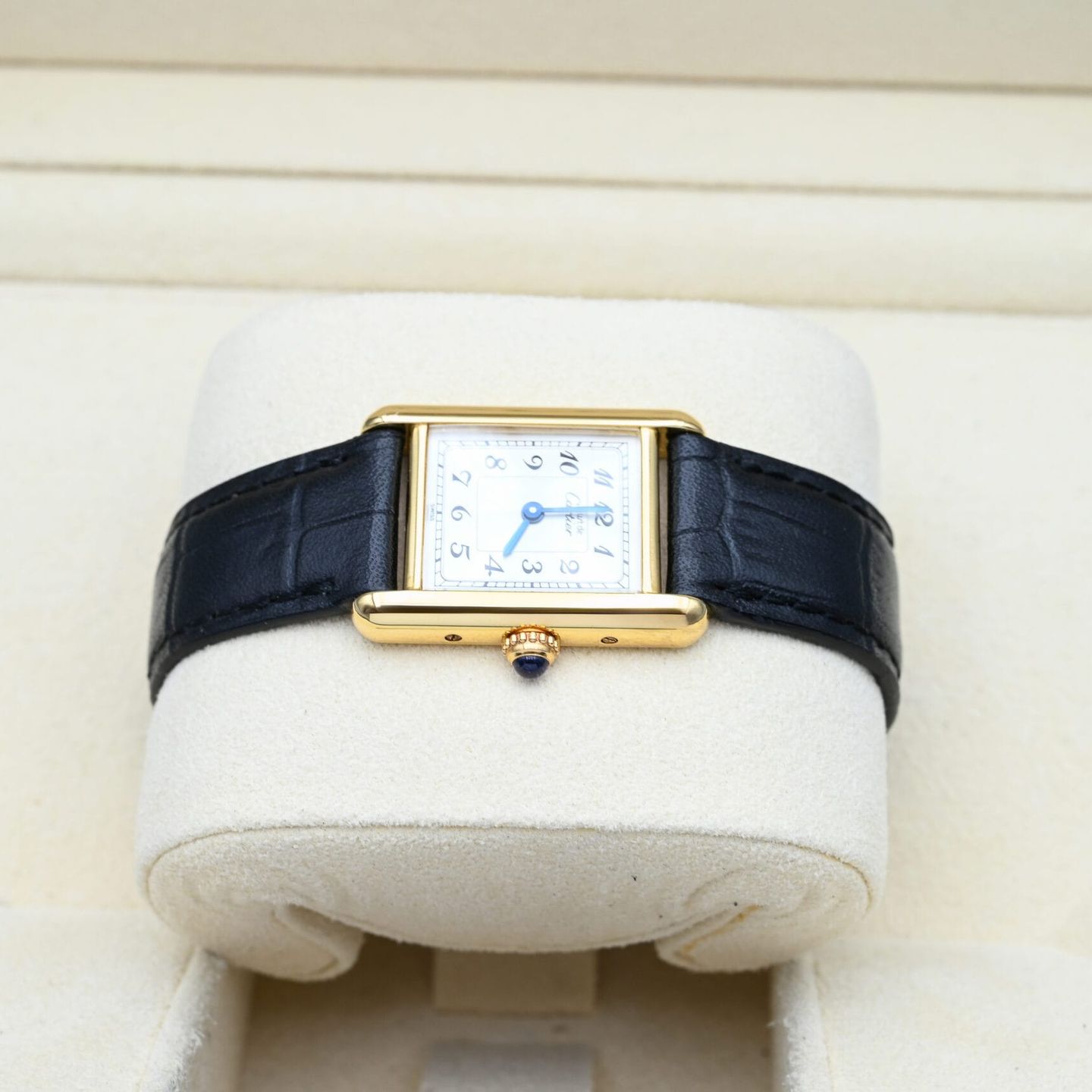 Cartier Tank Vermeil 5057001 (Unknown (random serial)) - White dial 20 mm Silver case (4/8)