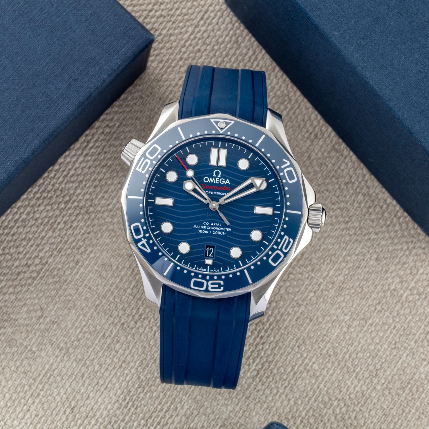 Omega Seamaster Diver 300 M 210.30.42.20.03.001 (Onbekend (willekeurig serienummer)) - Blauw wijzerplaat 42mm Staal (1/8)