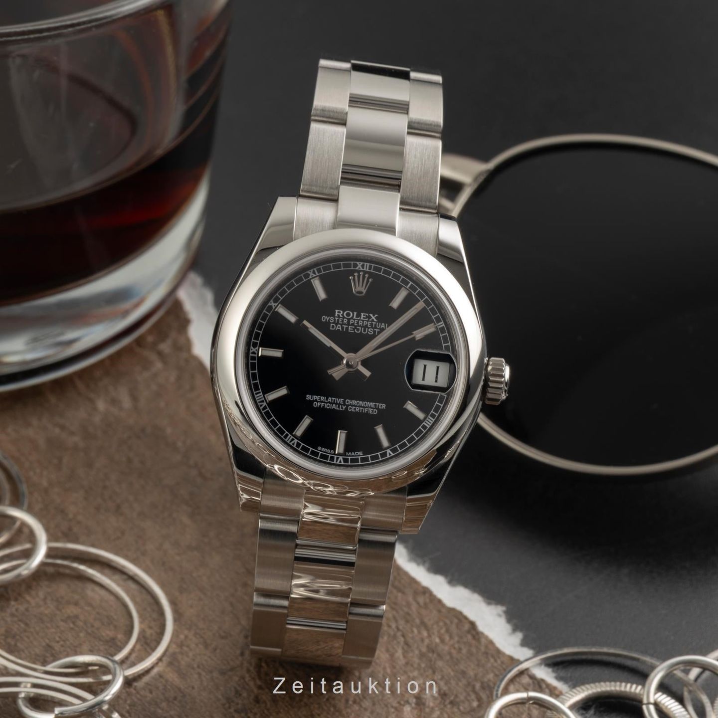 Rolex Datejust 31 178240 (Onbekend (willekeurig serienummer)) - Zwart wijzerplaat 31mm Staal (3/8)