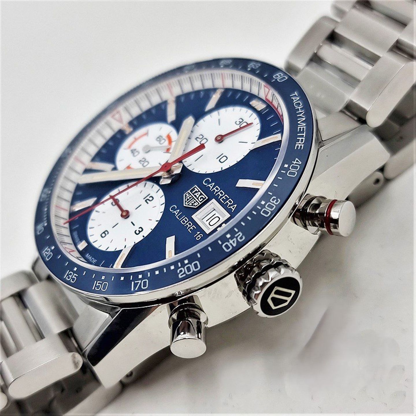 TAG Heuer Carrera Calibre 16 CV201AR.BA0715 (2025) - Blue dial 41 mm Steel case (3/8)