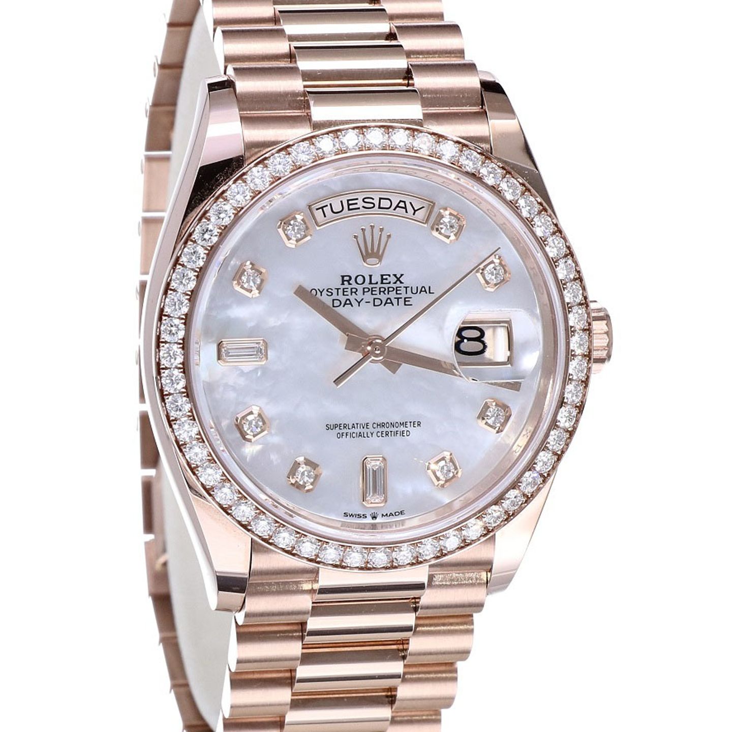 Rolex Day-Date 36 128345RBR (2022) - White dial 36 mm Rose Gold case (5/8)