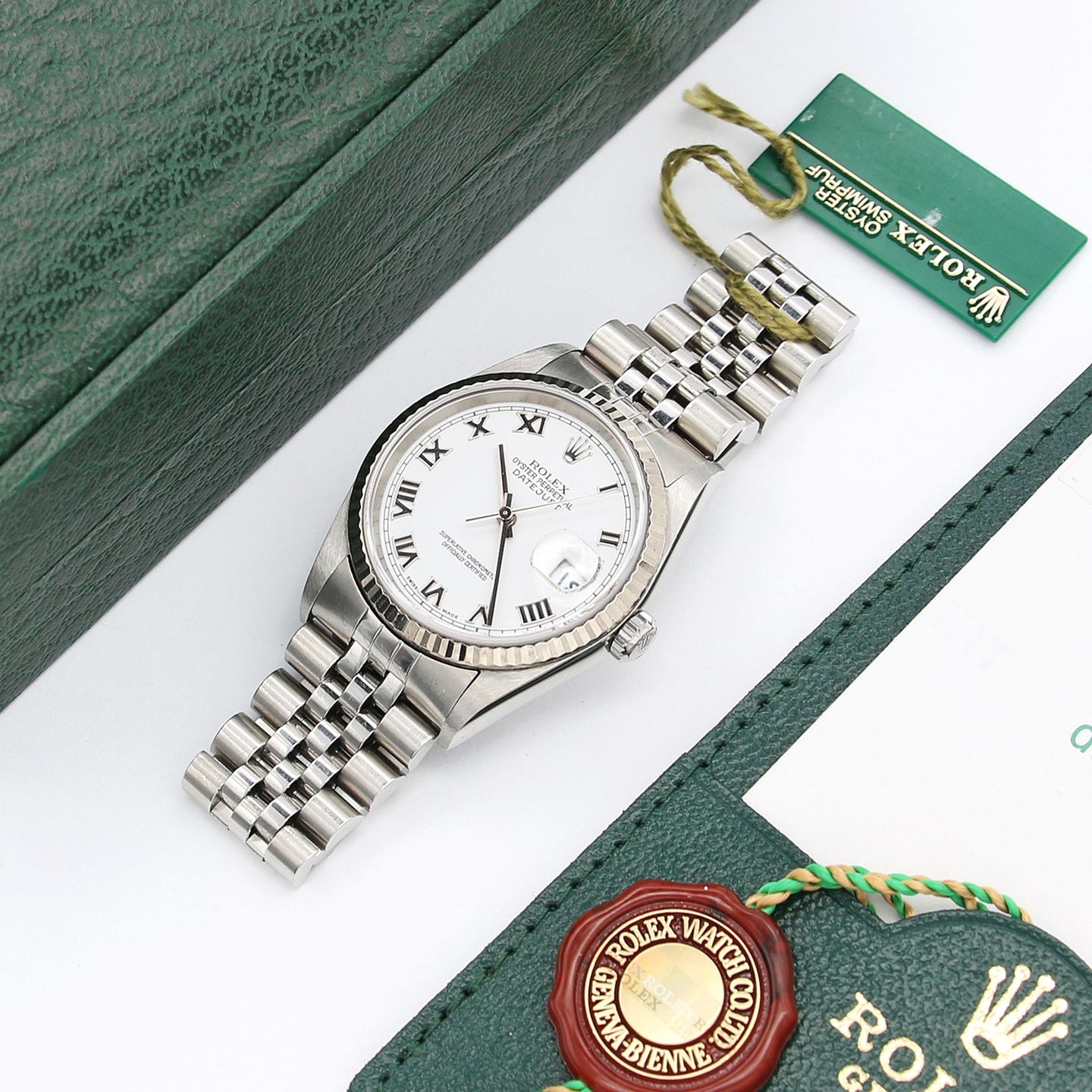 Rolex Datejust 36 16234 (Onbekend (willekeurig serienummer)) - Wit wijzerplaat 36mm Staal (1/8)