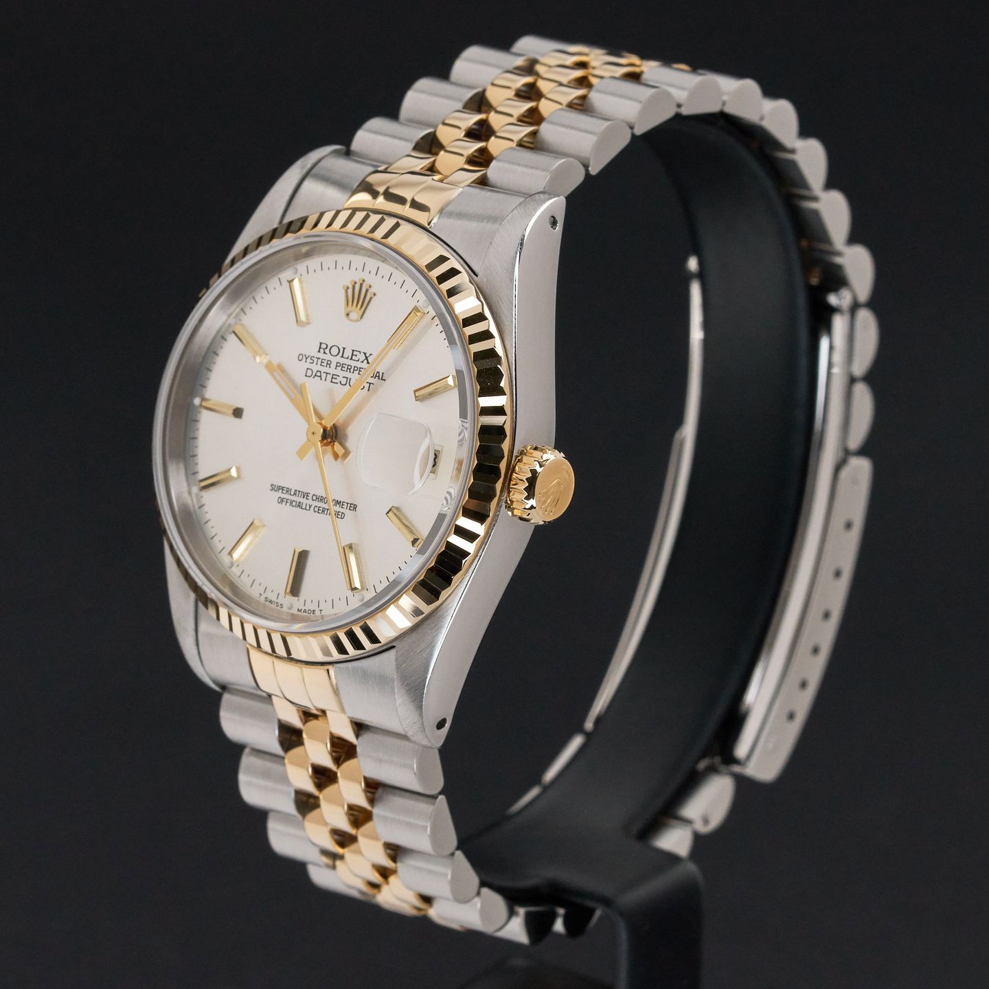 Rolex Datejust 36 16233 (1991) - Silver dial 36 mm Gold/Steel case (4/8)