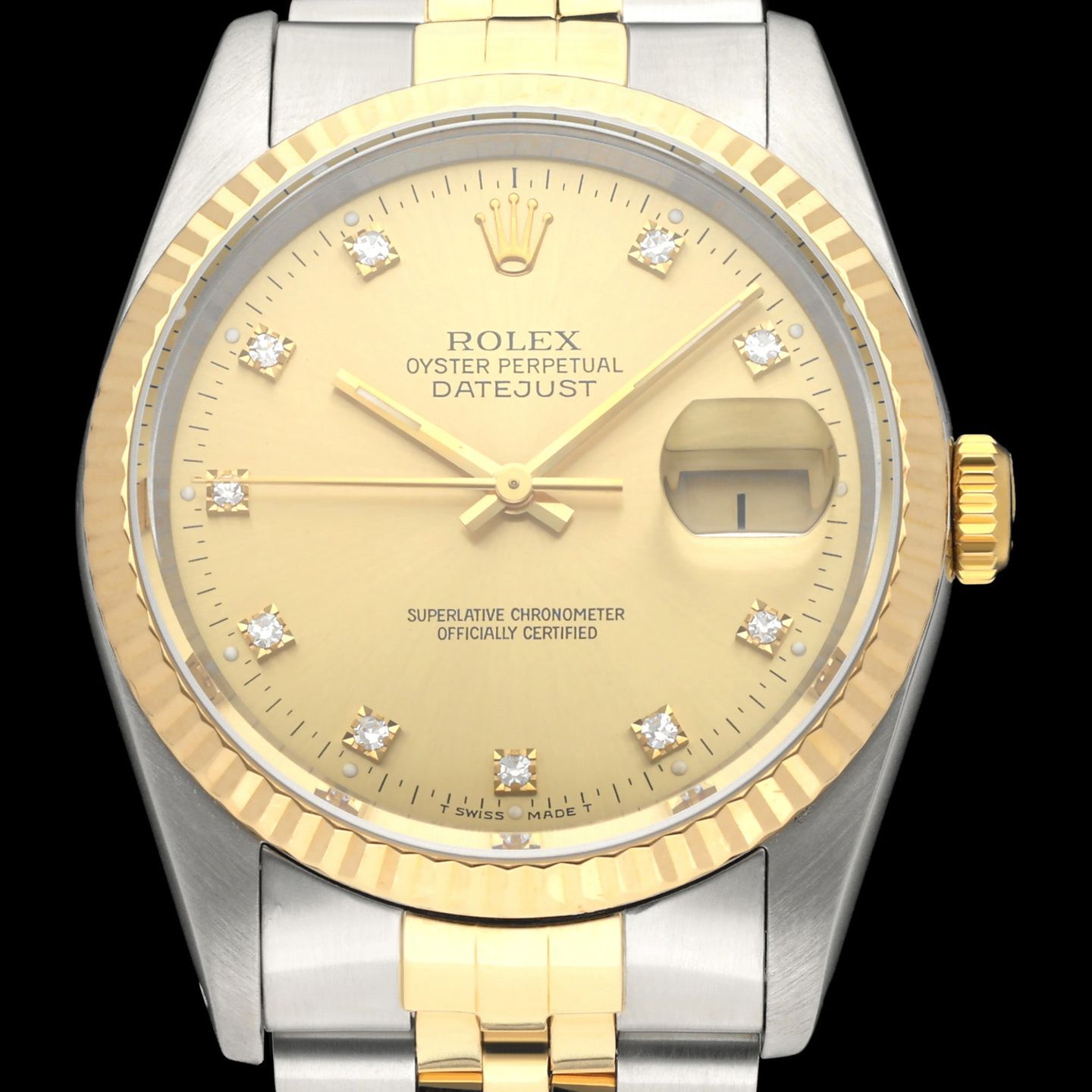 Rolex Datejust 36 16233G (1990) - 36mm Goud/Staal (1/8)