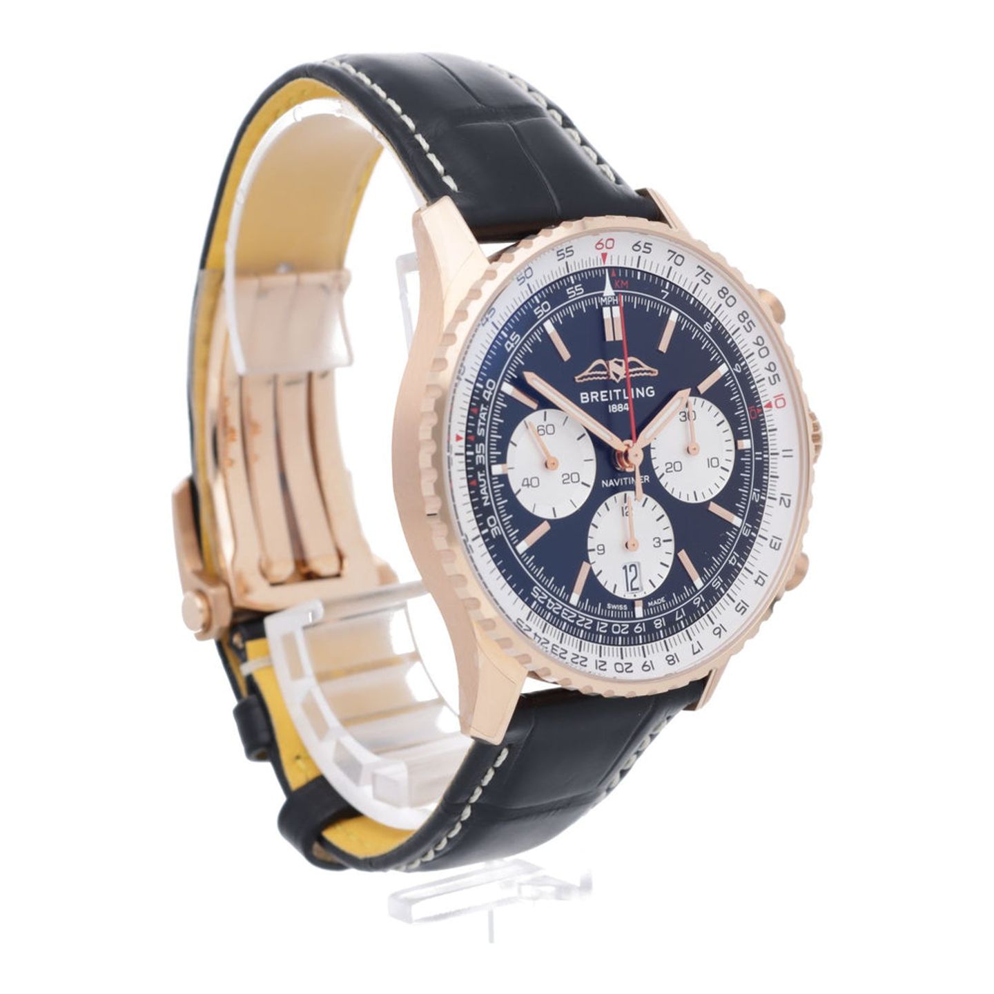 Breitling Navitimer 1 B01 Chronograph RB0138211B1P1 (2025) - Black dial 43 mm Red Gold case (7/7)