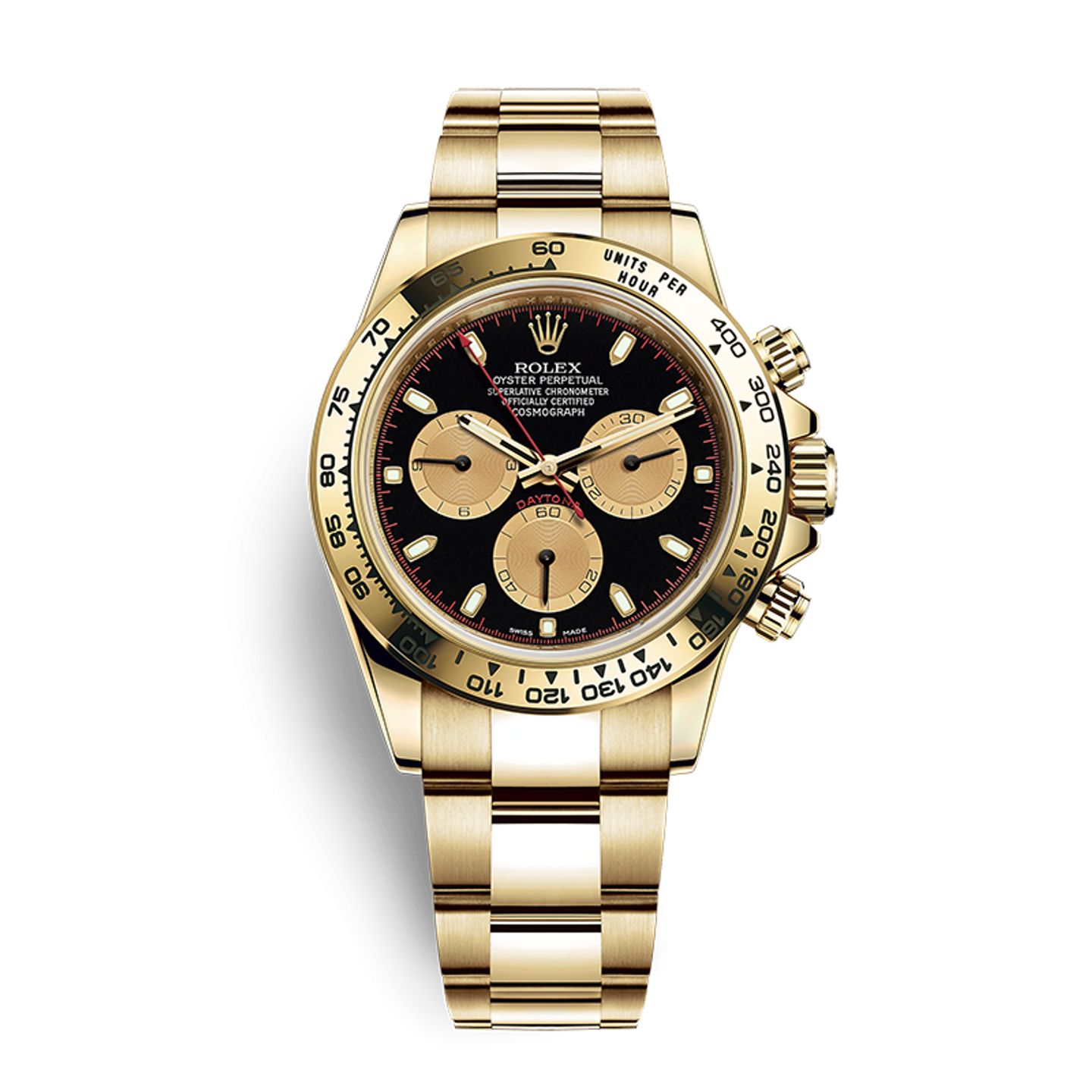 Rolex Daytona 116508 (2023) - Black dial 40 mm Yellow Gold case (1/8)