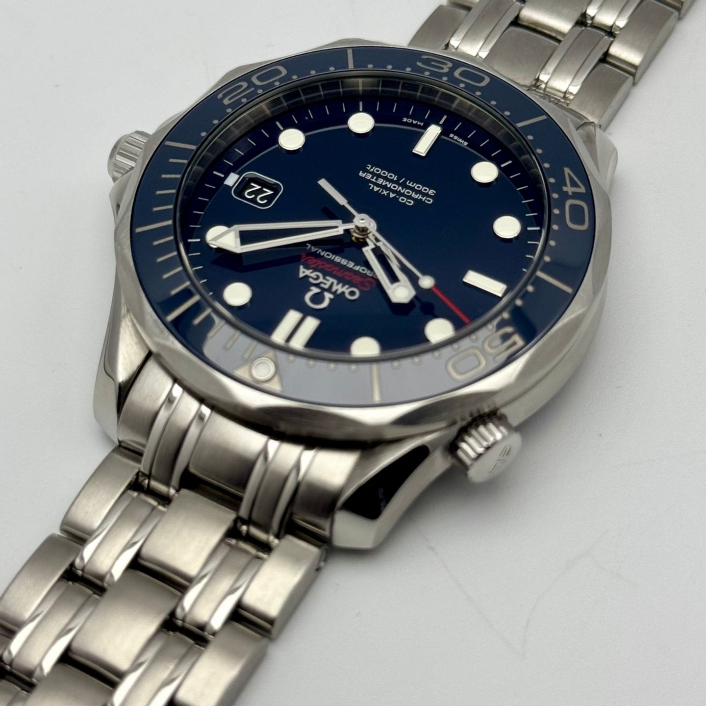 Omega Seamaster Diver 300 M 212.30.41.20.03.001 (2014) - Blauw wijzerplaat 41mm Staal (7/10)