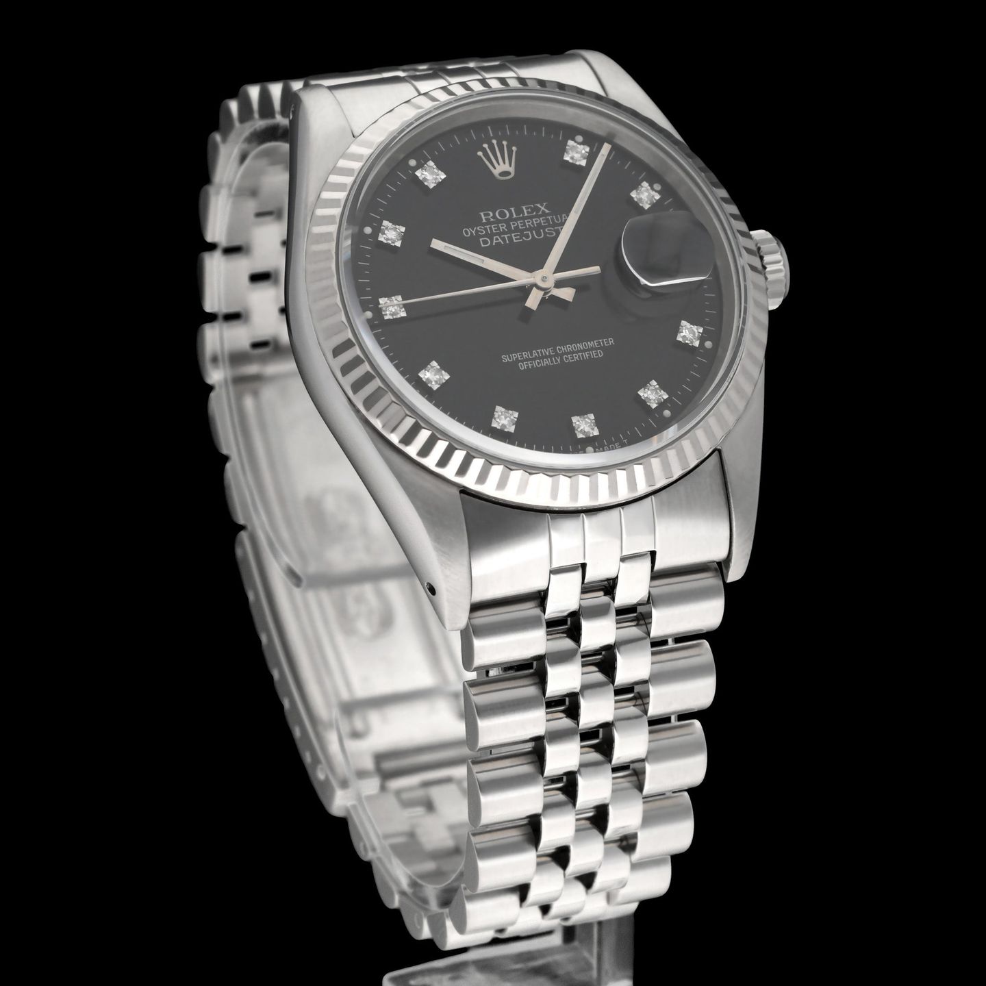 Rolex Datejust 36 16234 (1991) - Black dial 36 mm Steel case (3/8)