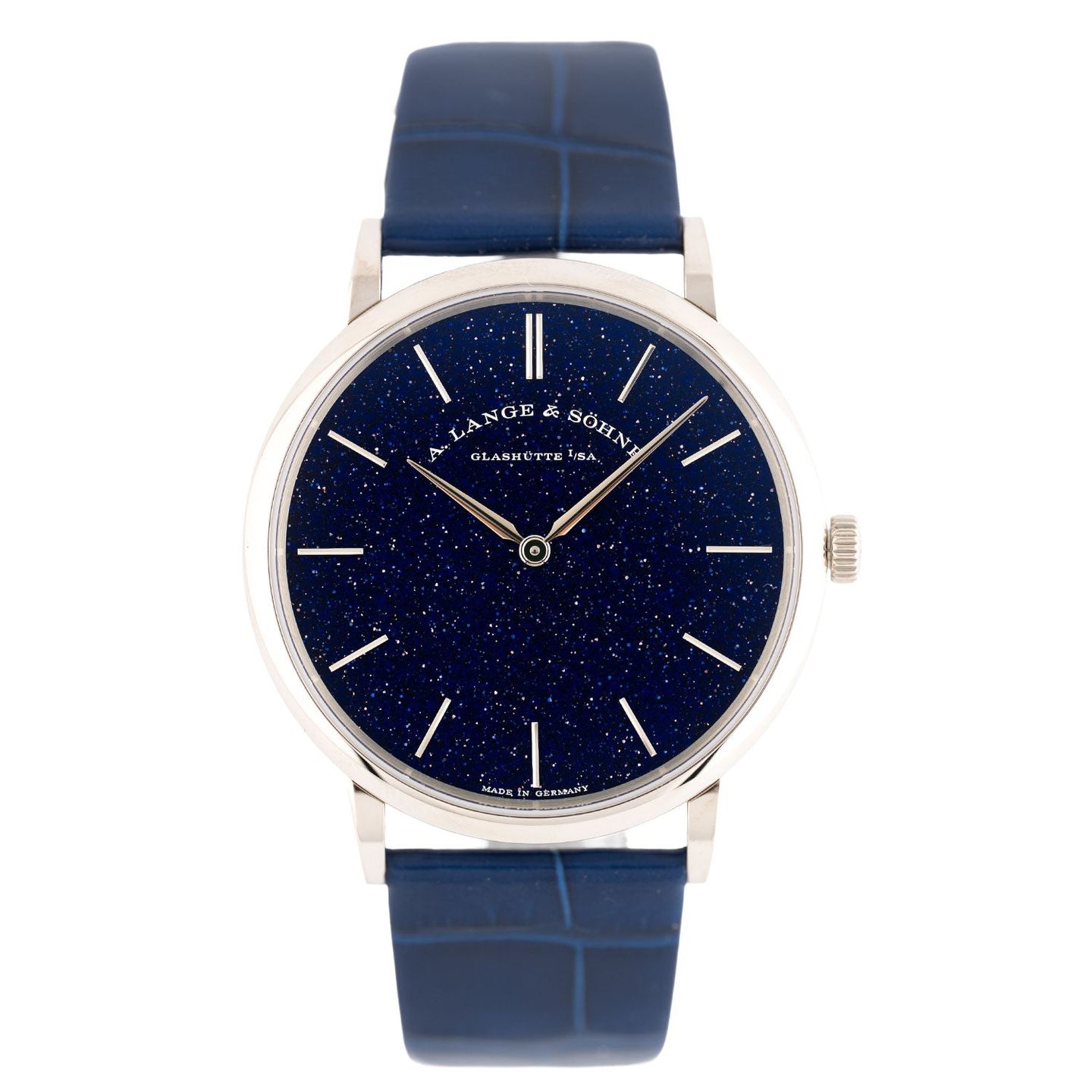 A. Lange & Söhne Saxonia 205.086 (2021) - Blue dial 37 mm White Gold case (1/8)