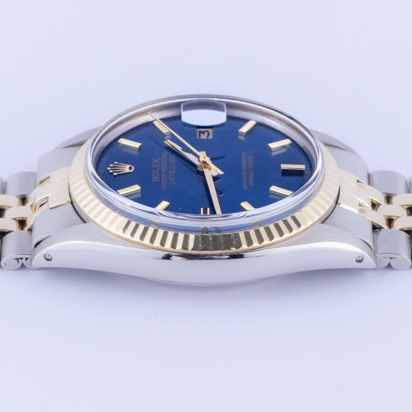 Rolex Datejust 36 16013 (1986) - Blue dial 36 mm Gold/Steel case (6/8)