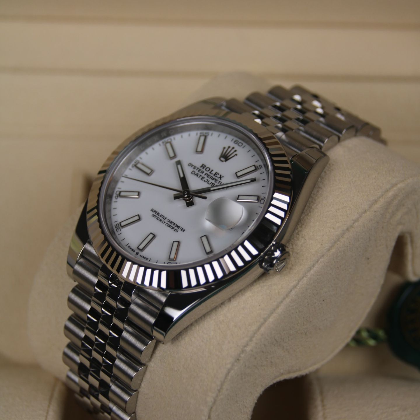 Rolex Datejust 41 126334 (2024) - Wit wijzerplaat 41mm Staal (3/7)