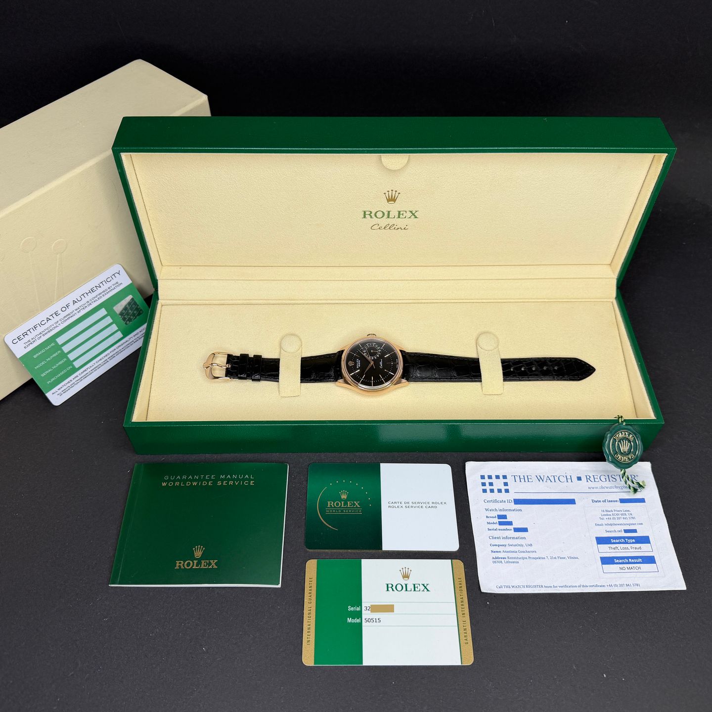 Rolex Cellini Date 50515 (2016) - 39 mm Rose Gold case (3/8)