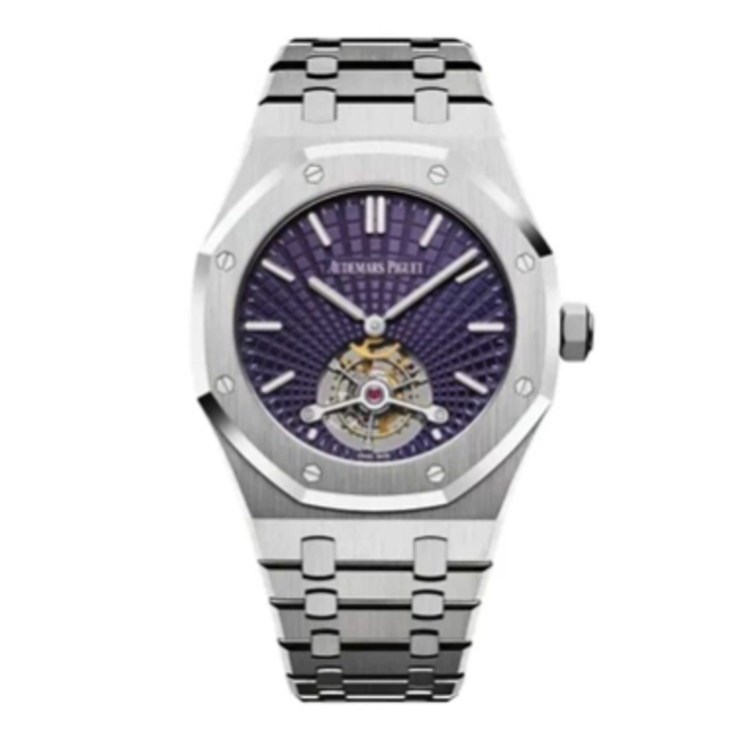 Audemars Piguet Royal Oak Tourbillon 26522ST.OO.1220ST.01 (2022) - Paars wijzerplaat 41mm Staal (1/1)