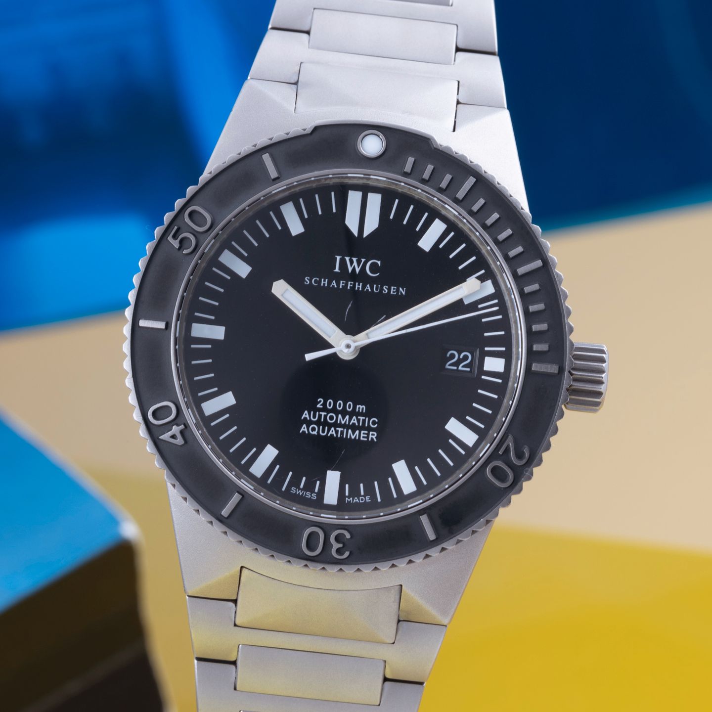 IWC Aquatimer IW353601 (Onbekend (willekeurig serienummer)) - Zwart wijzerplaat 42mm Titanium (3/8)