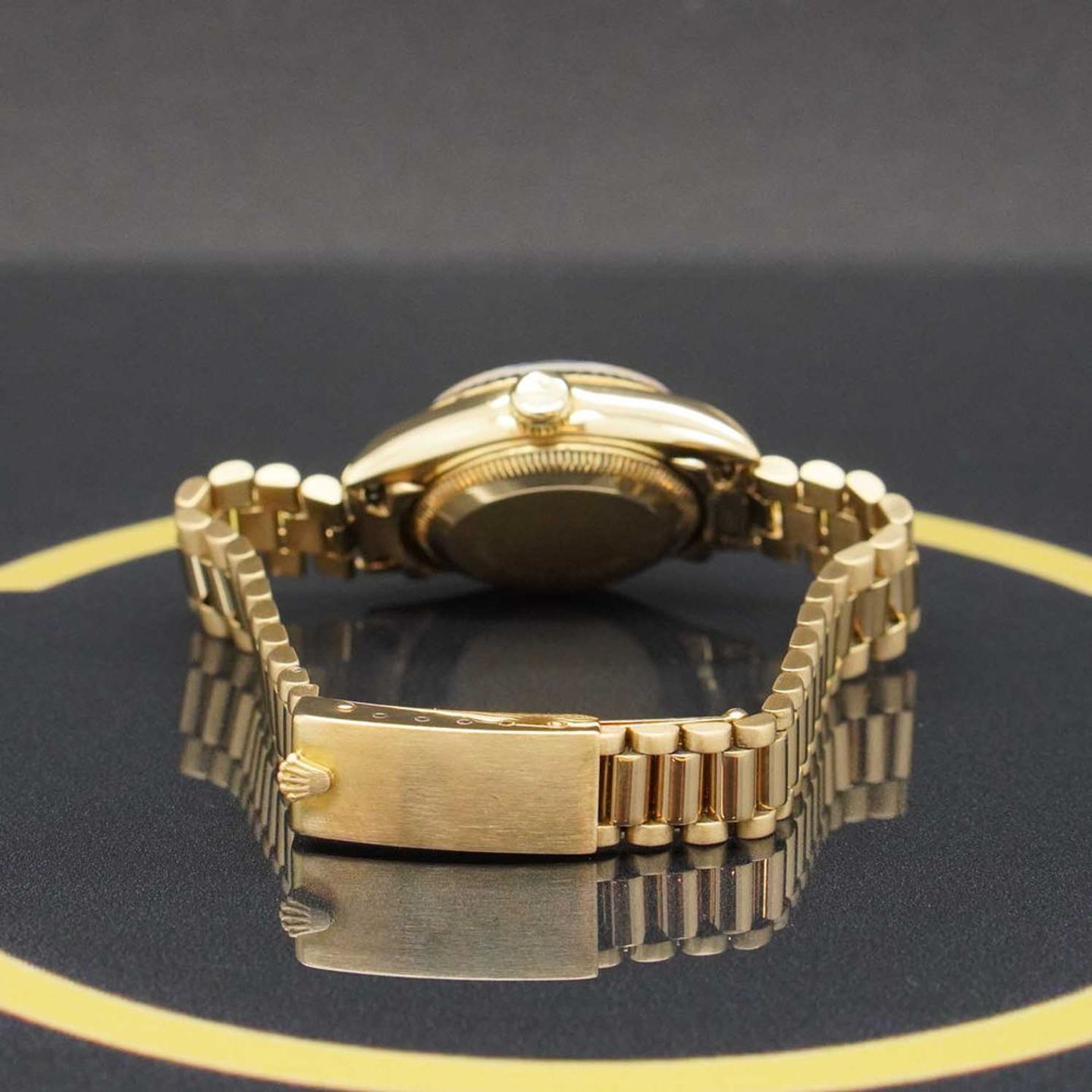 Rolex Lady-Datejust 69178 (1990) - Gold dial 26 mm Yellow Gold case (7/7)