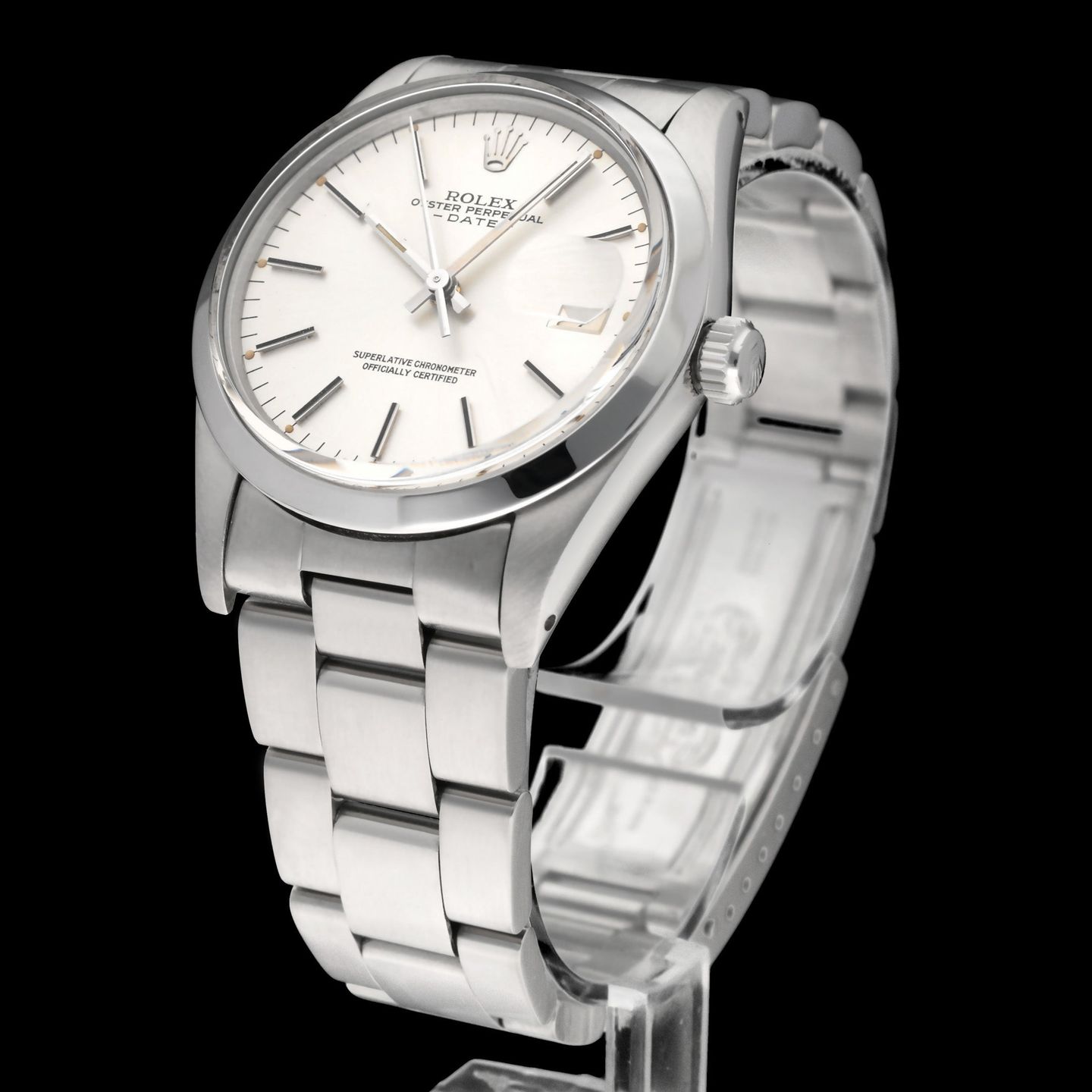 Rolex Oyster Perpetual Date 15000 (1981) - Silver dial 34 mm Steel case (4/7)