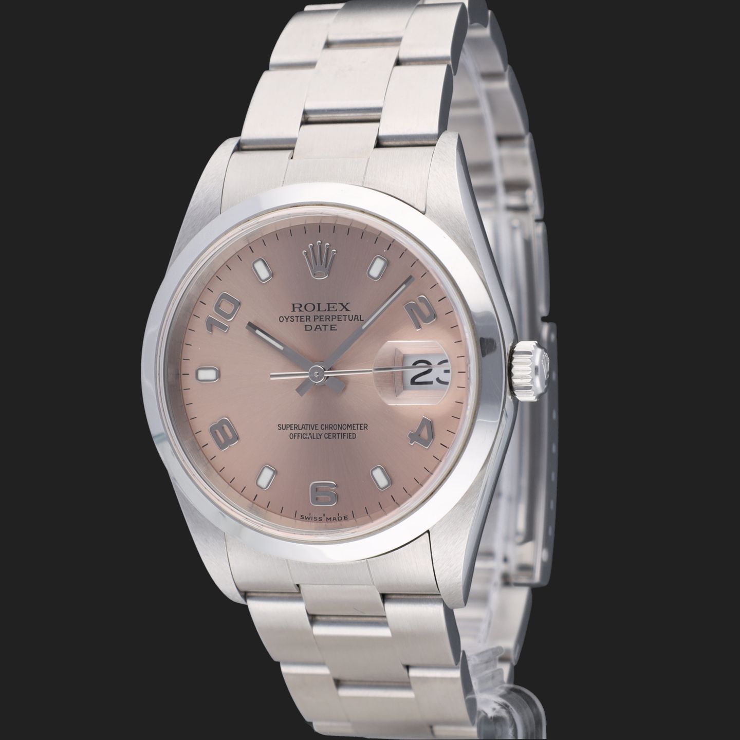 Rolex Oyster Perpetual Date 115200 (2007) - 34mm Staal (1/8)