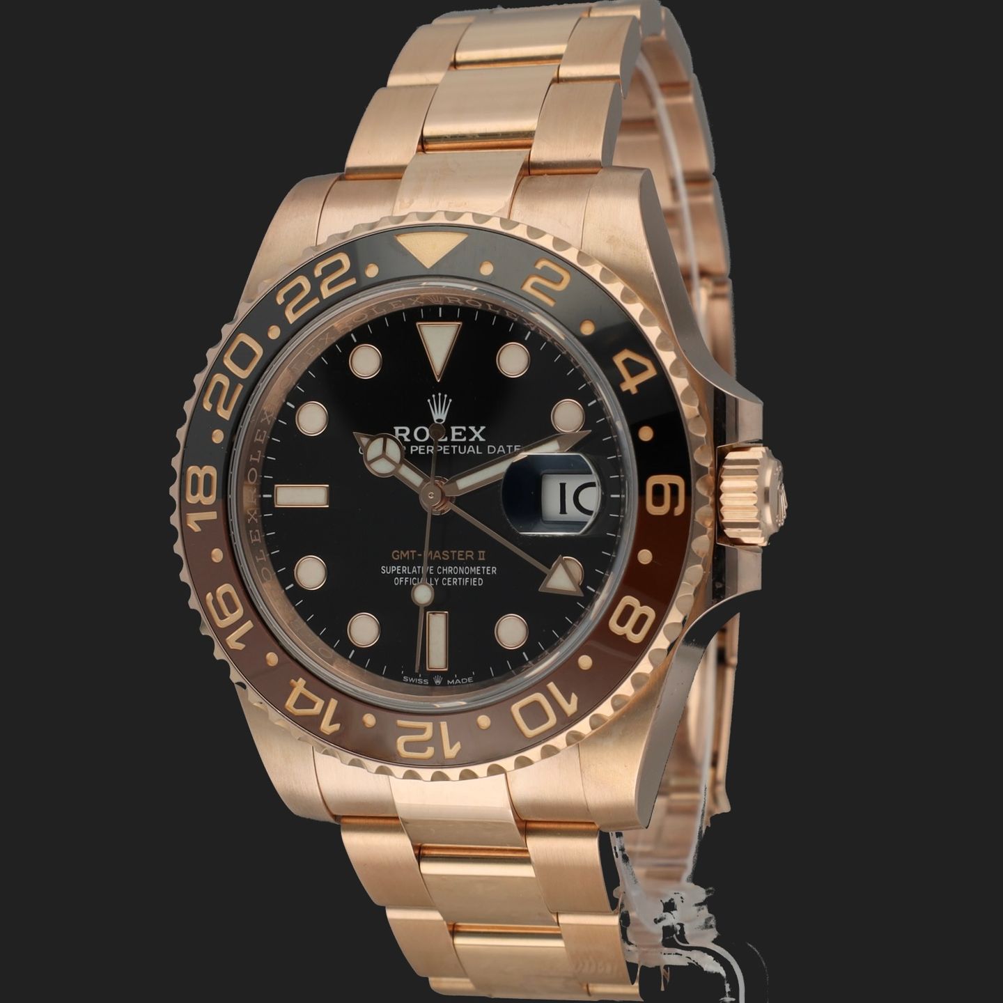 Rolex GMT-Master II 126715CHNR (2021) - Black dial 40 mm Rose Gold case (1/8)