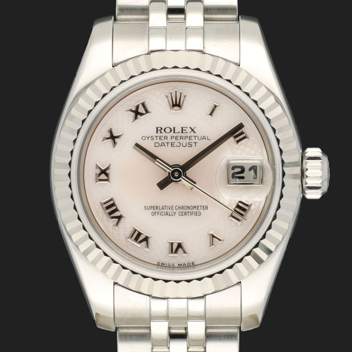 Rolex Lady-Datejust 179174 (2011) - Pearl dial 26 mm Steel case (3/8)