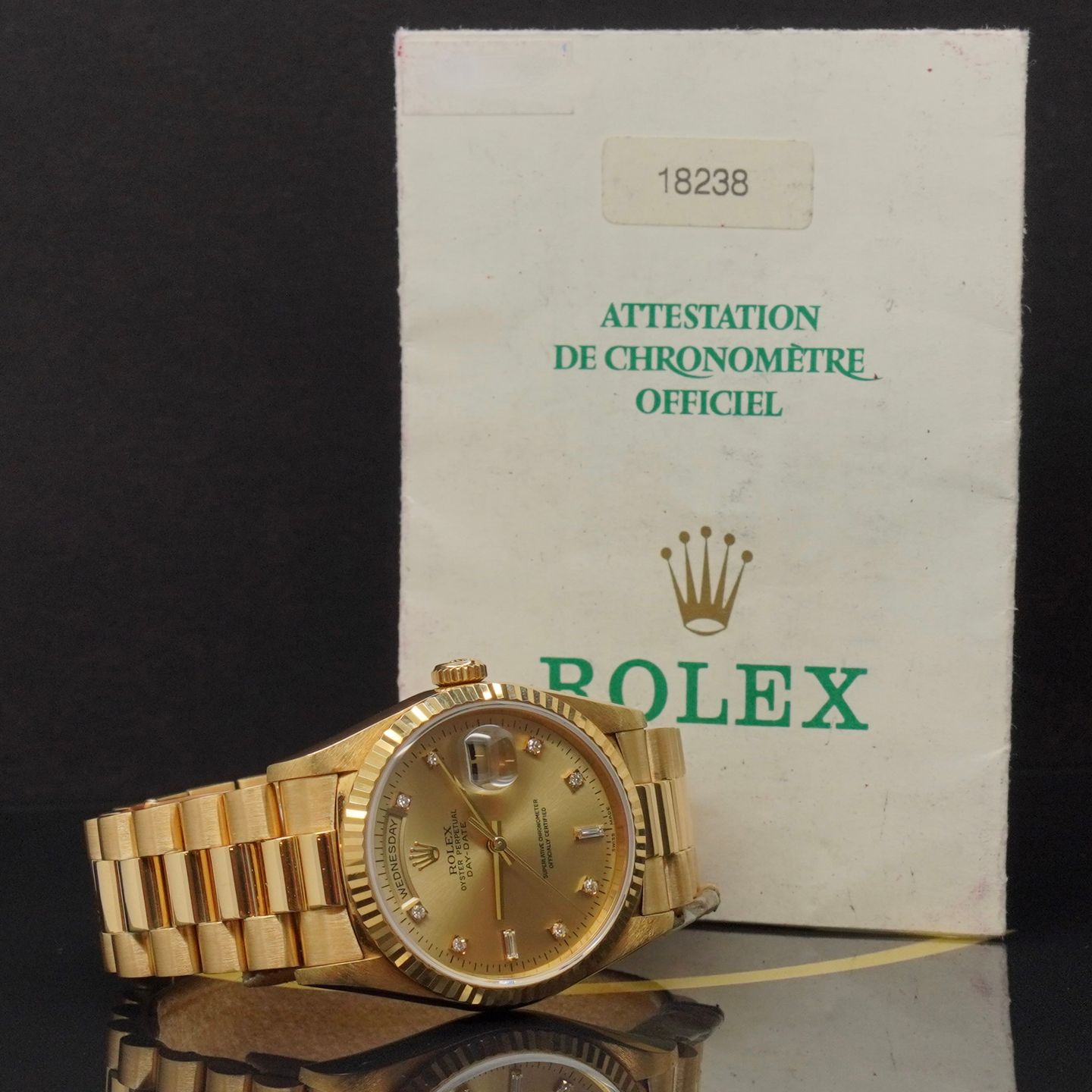 Rolex Day-Date 36 18238 (1997) - Gold dial 36 mm Yellow Gold case (5/7)
