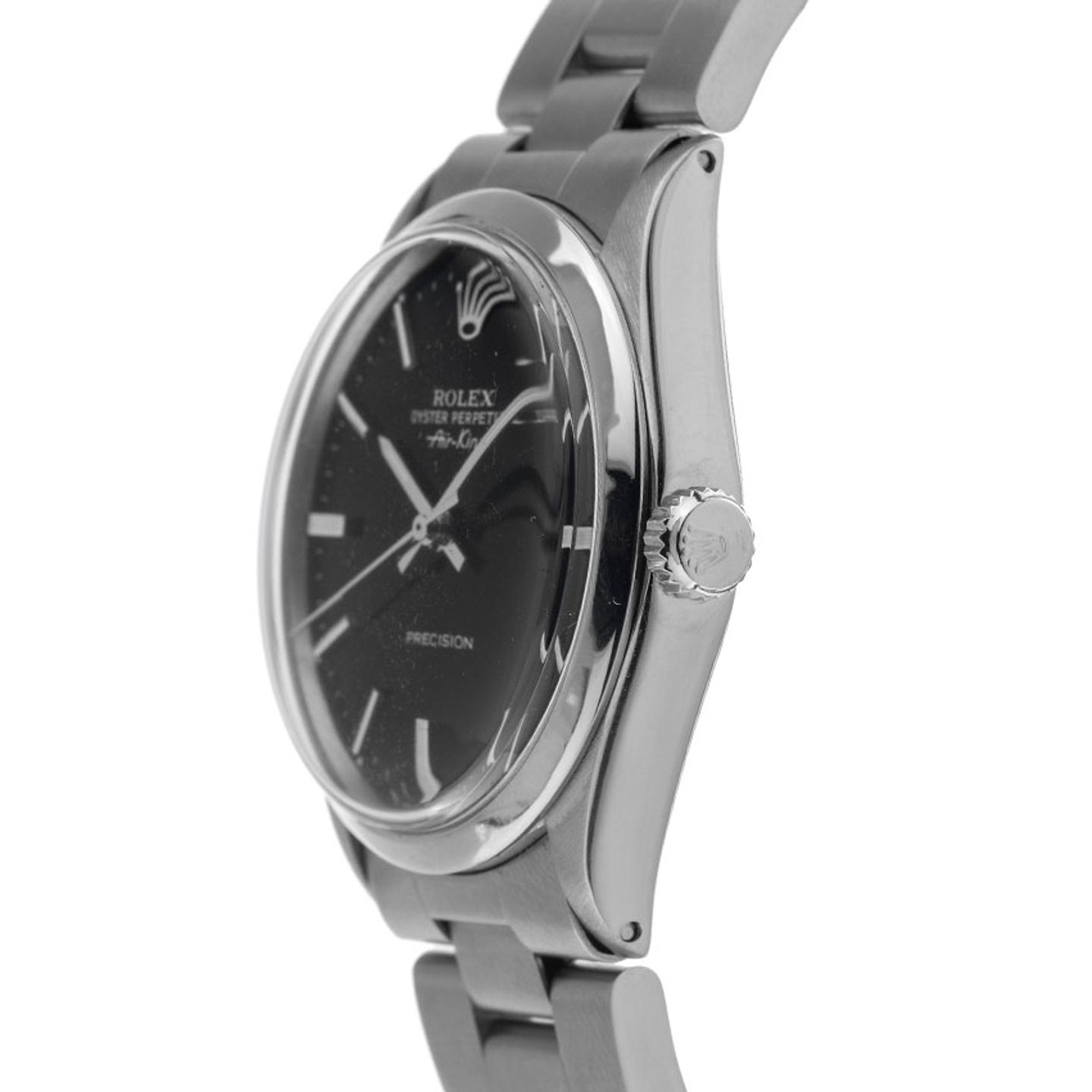 Rolex Air-King 5500 (1969) - Black dial 34 mm Steel case (4/8)