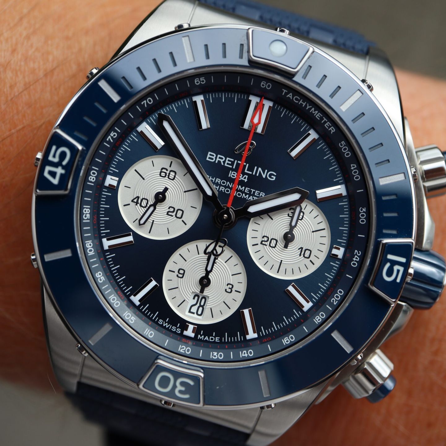 Breitling Chronomat AB0136161C1S1 (2023) - Blauw wijzerplaat 44mm Staal (1/8)