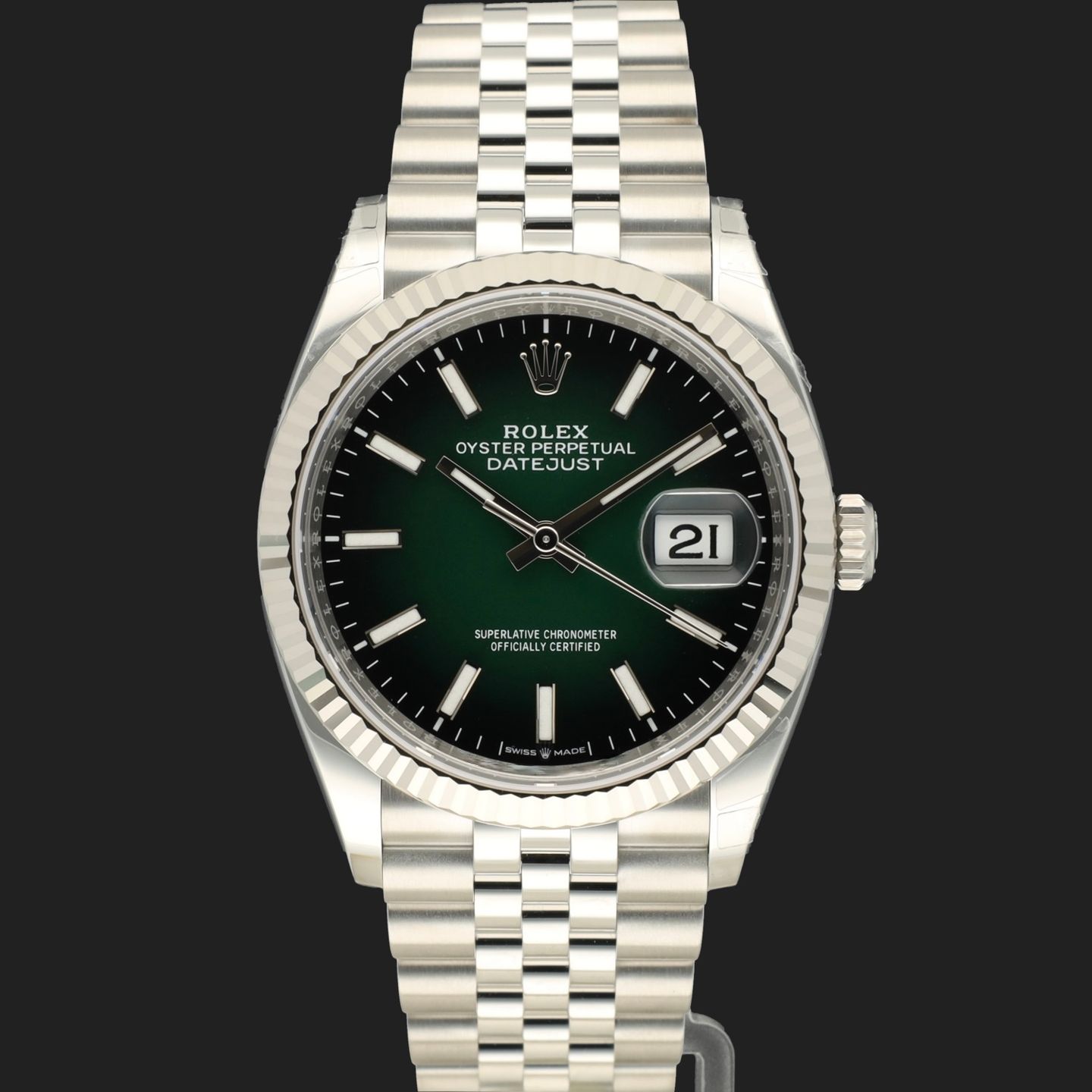 Rolex Datejust 36 126234 (2026) - Green dial 36 mm Steel case (2/8)